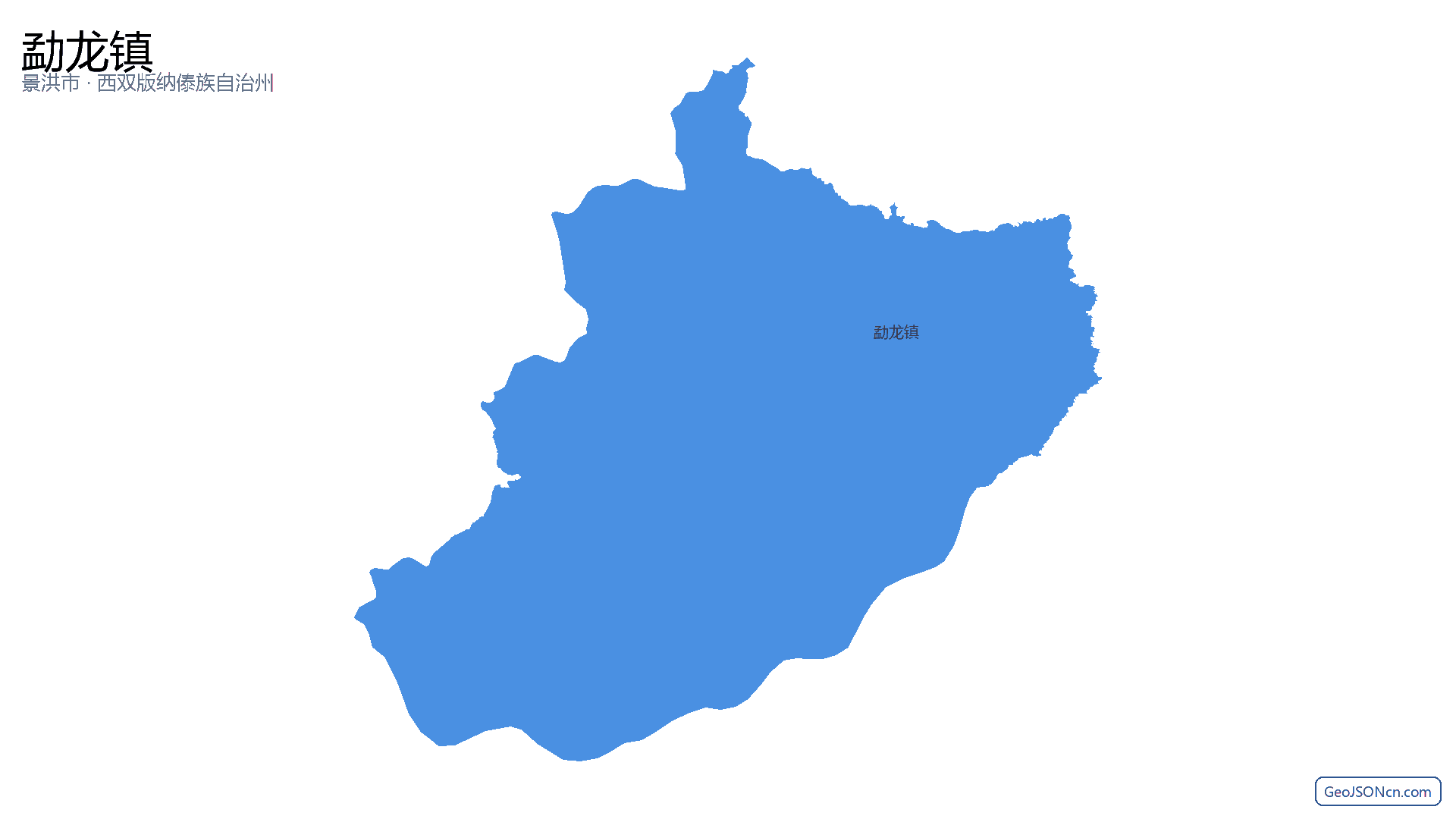 勐龙镇行政区划边界地图(景洪市·西双版纳傣族自治州),提供GeoJSON、SHP矢量边界数据下载及高清地图大图(PNG/JPG) - GeoJSONcn.com