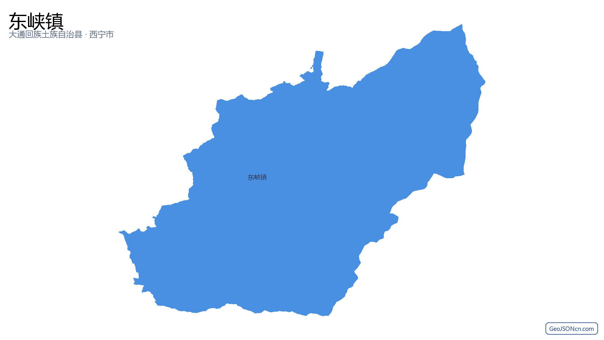 东峡镇行政区划边界地图（大通回族土族自治县·西宁市）,提供GeoJSON、SHP矢量边界数据下载及高清地图大图(PNG/JPG) - GeoJSONcn.com