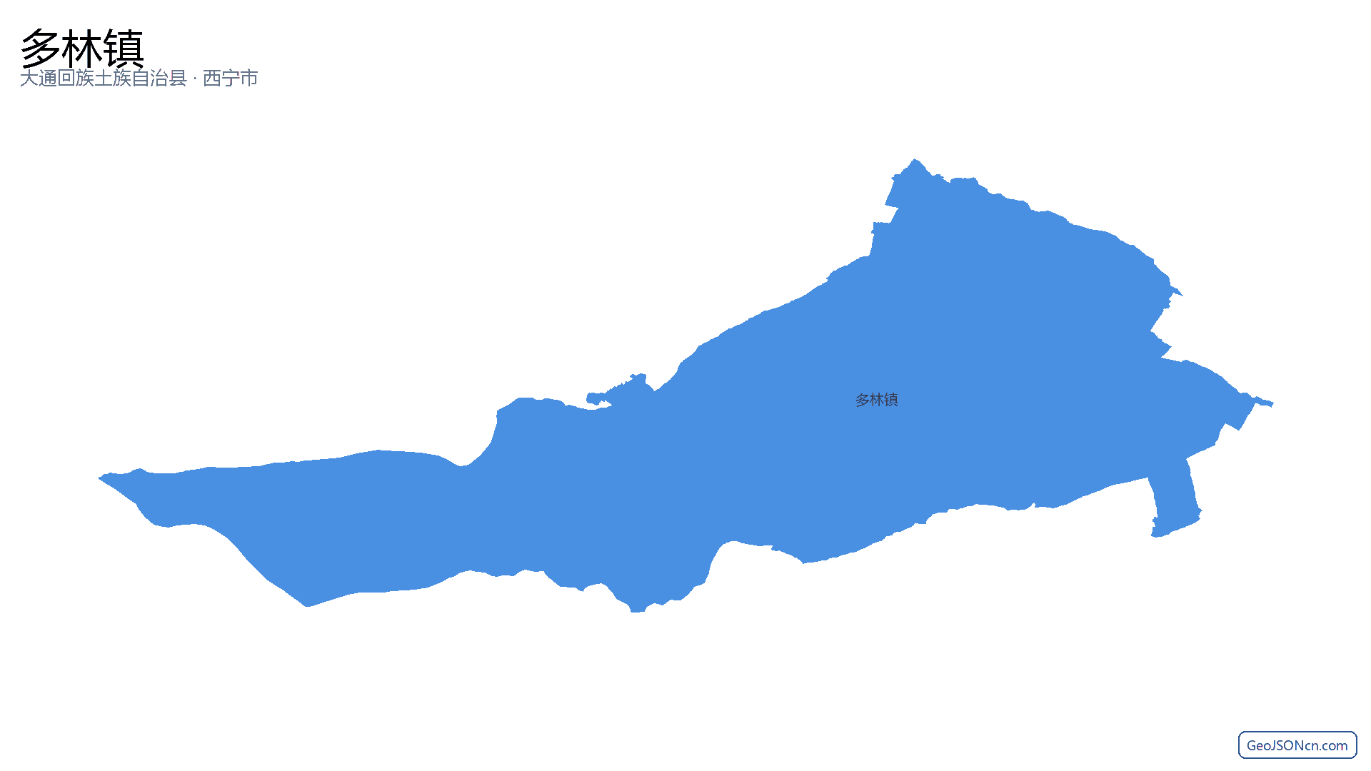 多林镇行政区划边界地图（大通回族土族自治县·西宁市）,提供GeoJSON、SHP矢量边界数据下载及高清地图大图(PNG/JPG) - GeoJSONcn.com