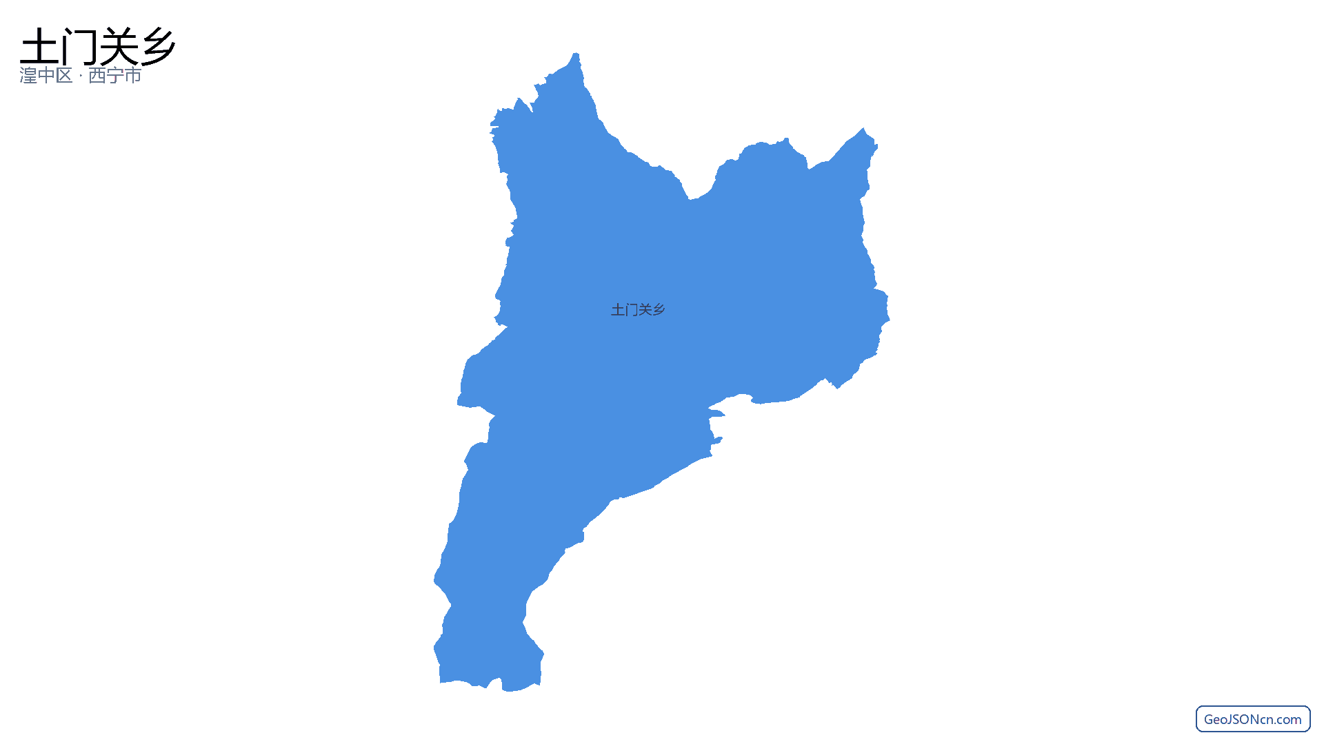 土门关乡行政区划边界地图(湟中区·西宁市),提供GeoJSON、SHP矢量边界数据下载及高清地图大图(PNG/JPG) - GeoJSONcn.com