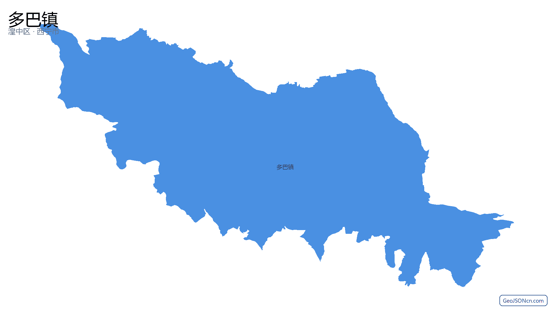 多巴镇行政区划边界地图（湟中区·西宁市）,提供GeoJSON、SHP矢量边界数据下载及高清地图大图(PNG/JPG) - GeoJSONcn.com