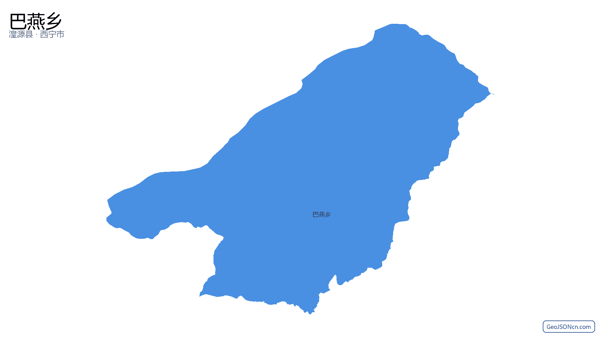 巴燕乡行政区划边界地图（湟源县·西宁市）,提供GeoJSON、SHP矢量边界数据下载及高清地图大图(PNG/JPG) - GeoJSONcn.com