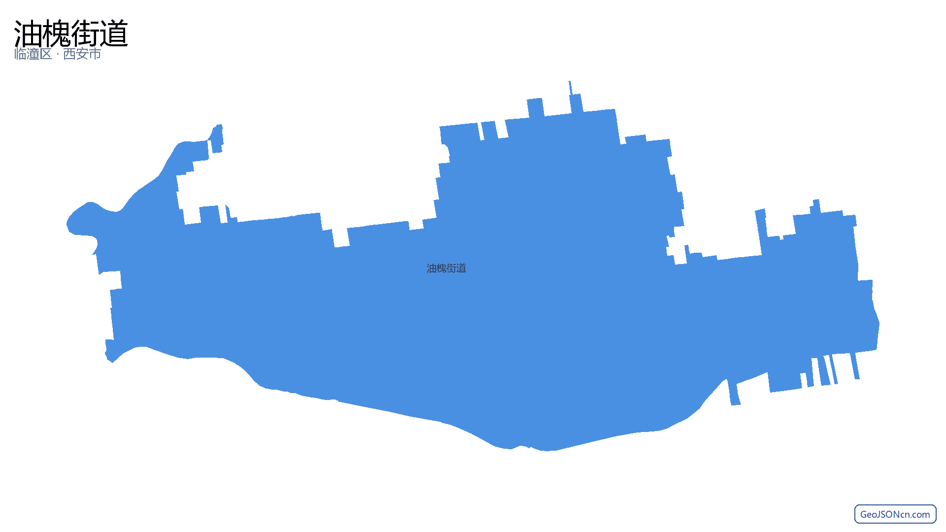 油槐街道行政区划边界地图（临潼区·西安市）,提供GeoJSON、SHP矢量边界数据下载及高清地图大图(PNG/JPG) - GeoJSONcn.com