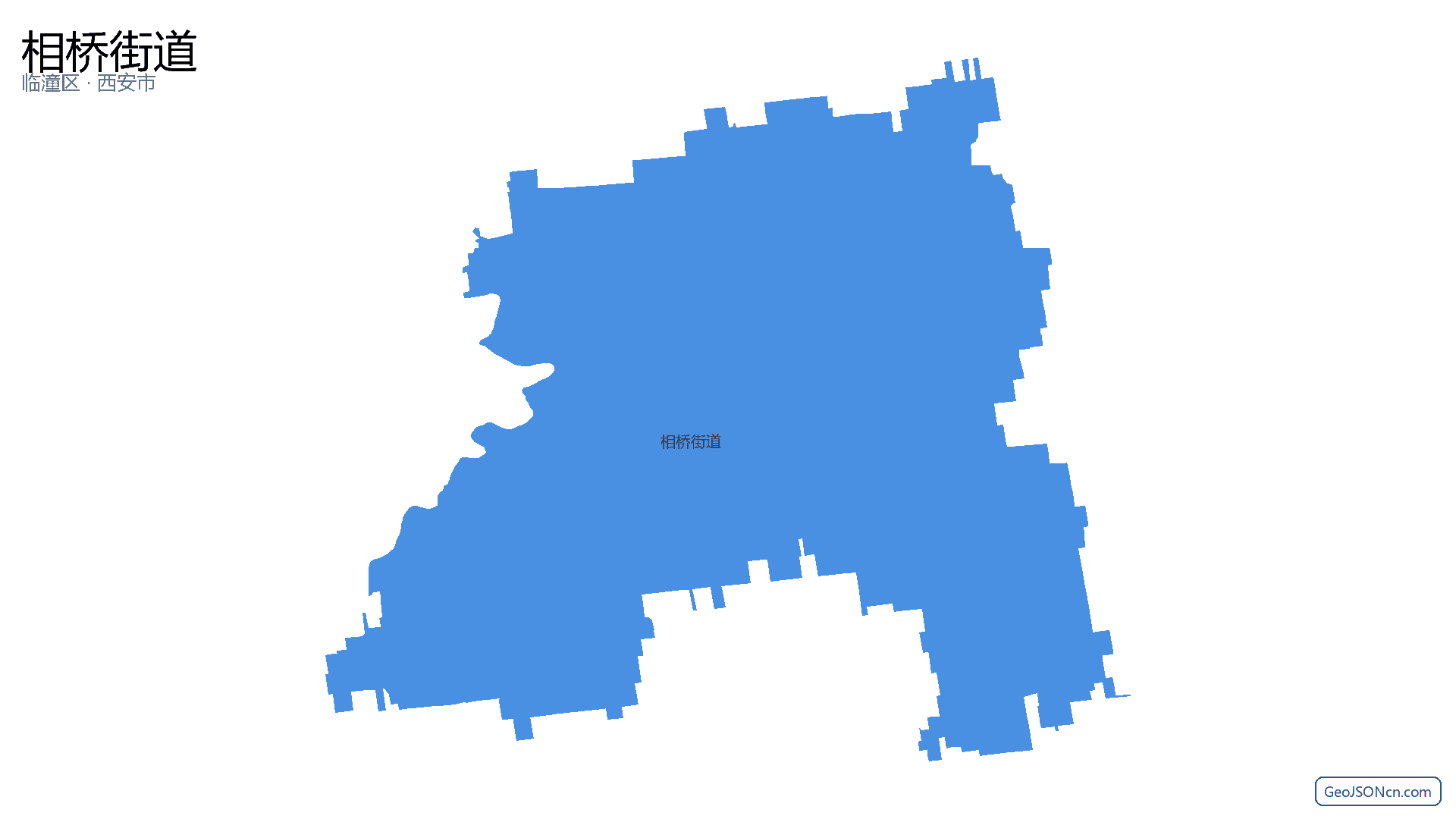 相桥街道行政区划边界地图(临潼区·西安市),提供GeoJSON、SHP矢量边界数据下载及高清地图大图(PNG/JPG) - GeoJSONcn.com
