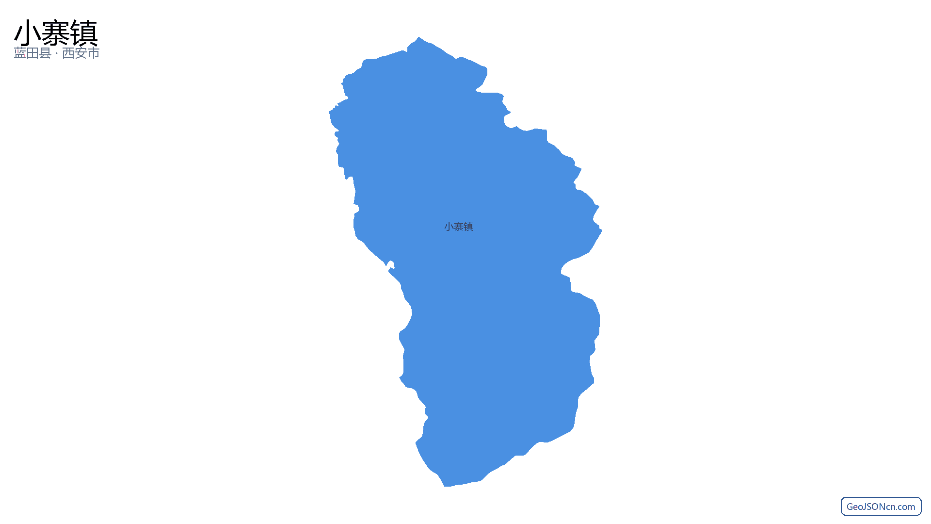 小寨镇行政区划边界地图（蓝田县·西安市）,提供GeoJSON、SHP矢量边界数据下载及高清地图大图(PNG/JPG) - GeoJSONcn.com