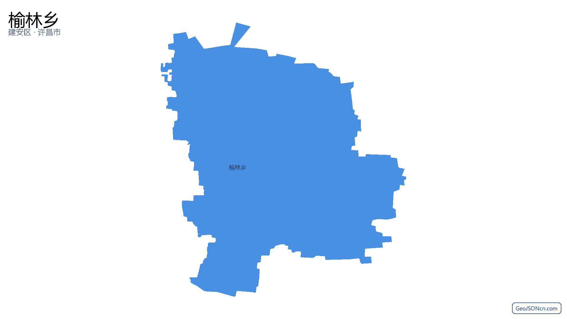 榆林乡行政区划边界地图（建安区·许昌市）,提供GeoJSON、SHP矢量边界数据下载及高清地图大图(PNG/JPG) - GeoJSONcn.com
