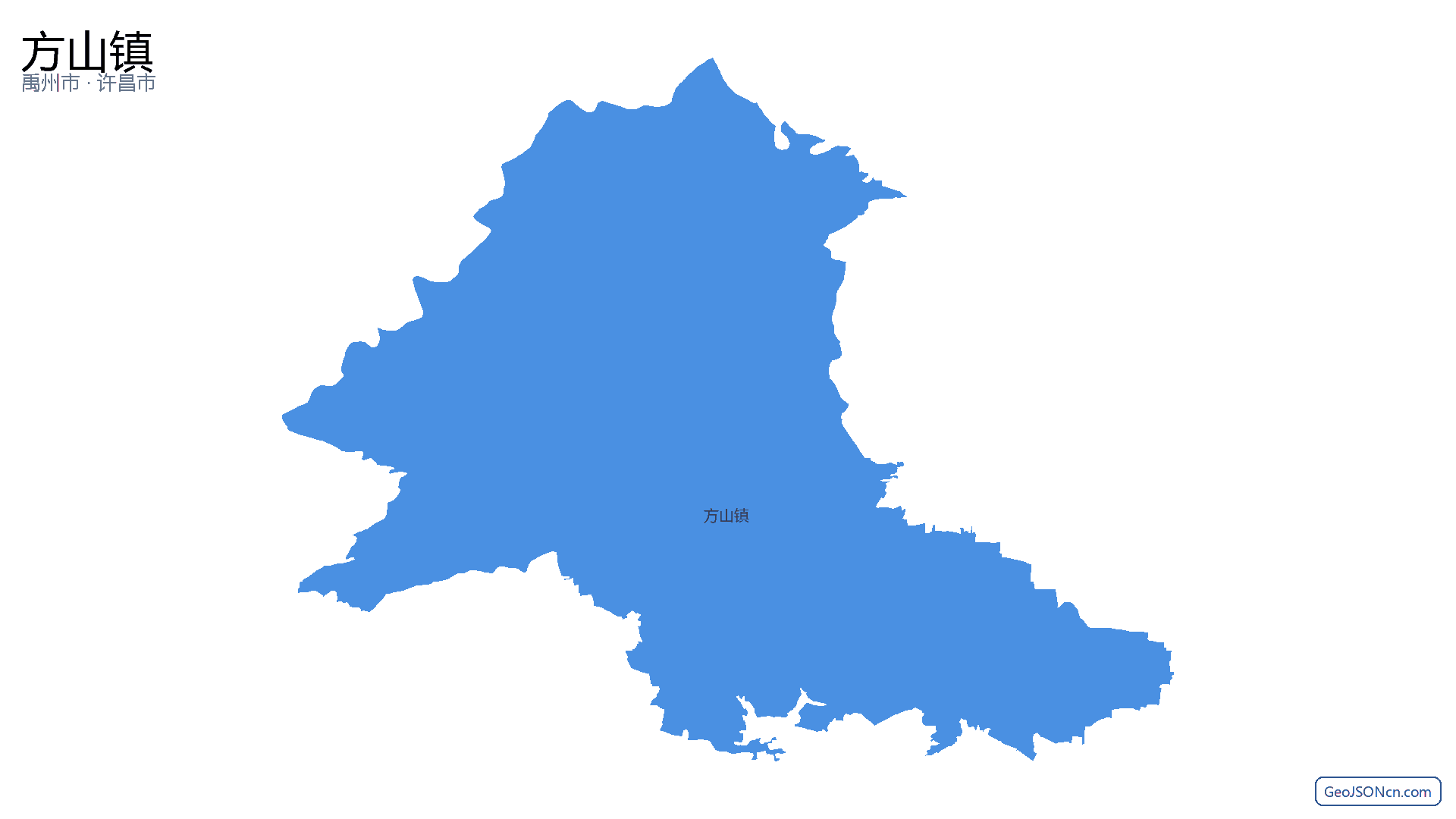 方山镇行政区划边界地图(禹州市·许昌市),提供GeoJSON、SHP矢量边界数据下载及高清地图大图(PNG/JPG) - GeoJSONcn.com