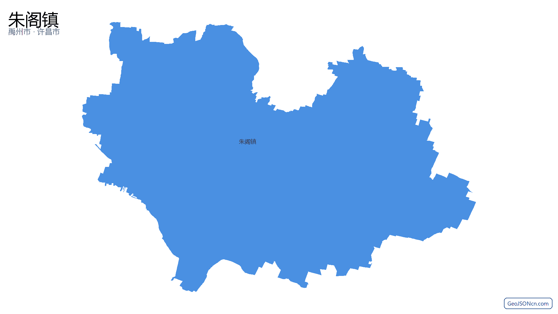 朱阁镇行政区划边界地图（禹州市·许昌市）,提供GeoJSON、SHP矢量边界数据下载及高清地图大图(PNG/JPG) - GeoJSONcn.com