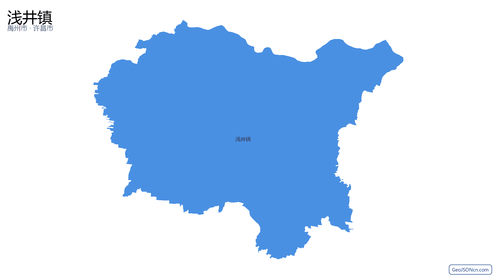 浅井镇行政区划边界地图（禹州市·许昌市）,提供GeoJSON、SHP矢量边界数据下载及高清地图大图(PNG/JPG) - GeoJSONcn.com