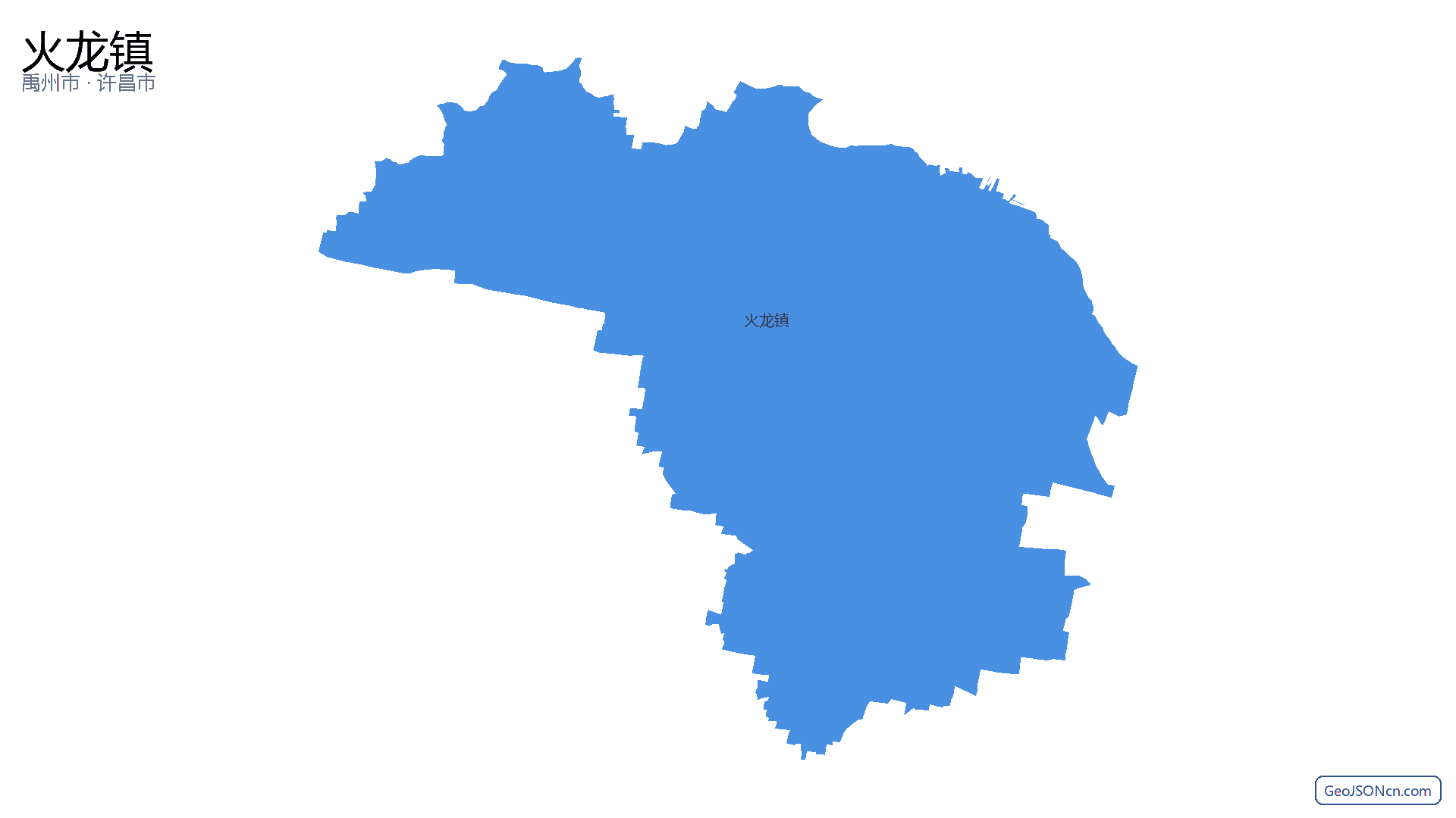 火龙镇行政区划边界地图(禹州市·许昌市),提供GeoJSON、SHP矢量边界数据下载及高清地图大图(PNG/JPG) - GeoJSONcn.com