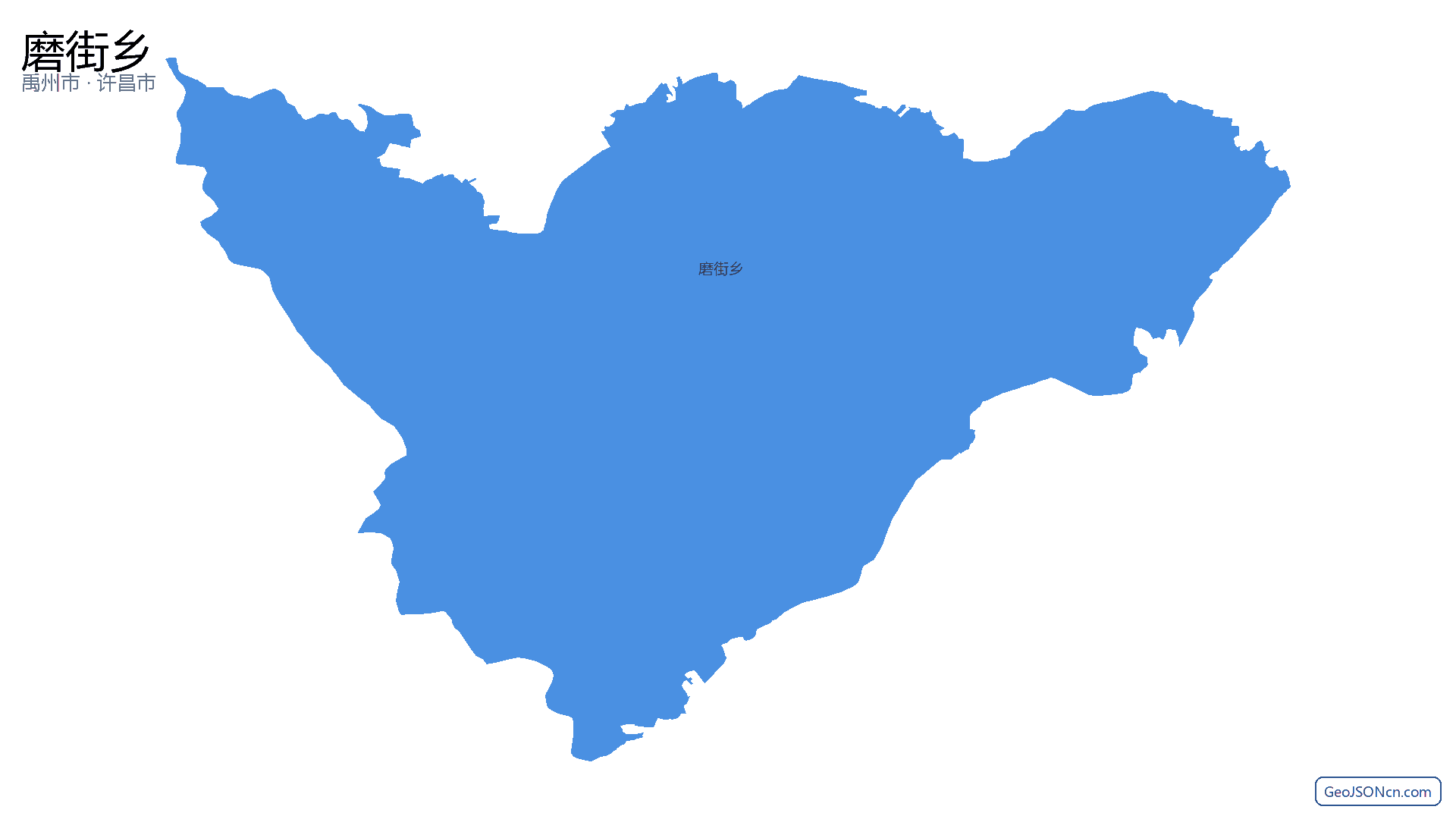 磨街乡行政区划边界地图(禹州市·许昌市),提供GeoJSON、SHP矢量边界数据下载及高清地图大图(PNG/JPG) - GeoJSONcn.com