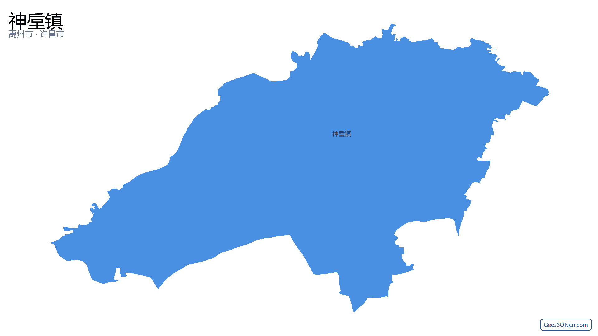 神垕镇行政区划边界地图（禹州市·许昌市）,提供GeoJSON、SHP矢量边界数据下载及高清地图大图(PNG/JPG) - GeoJSONcn.com