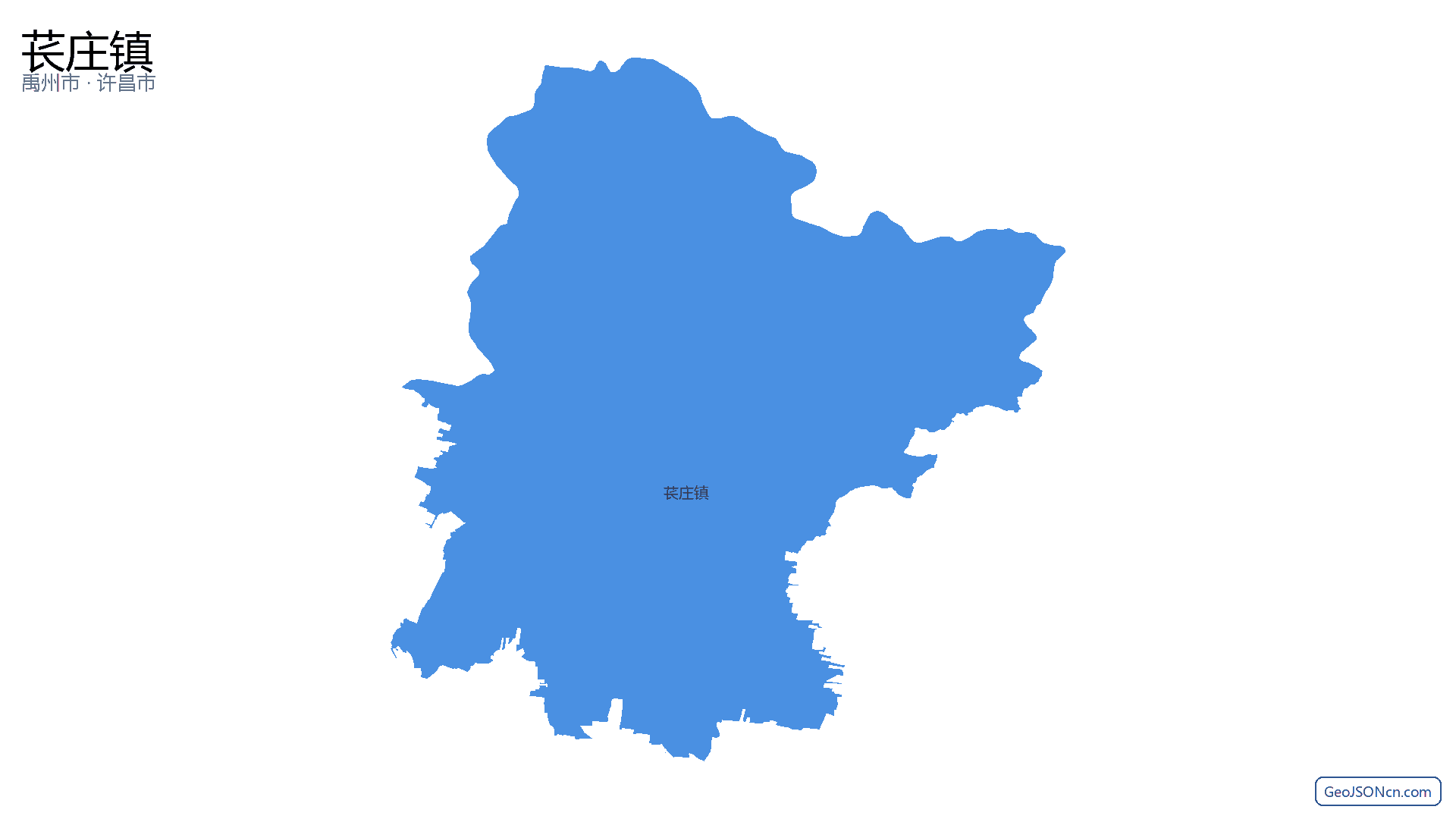 苌庄镇行政区划边界地图(禹州市·许昌市),提供GeoJSON、SHP矢量边界数据下载及高清地图大图(PNG/JPG) - GeoJSONcn.com