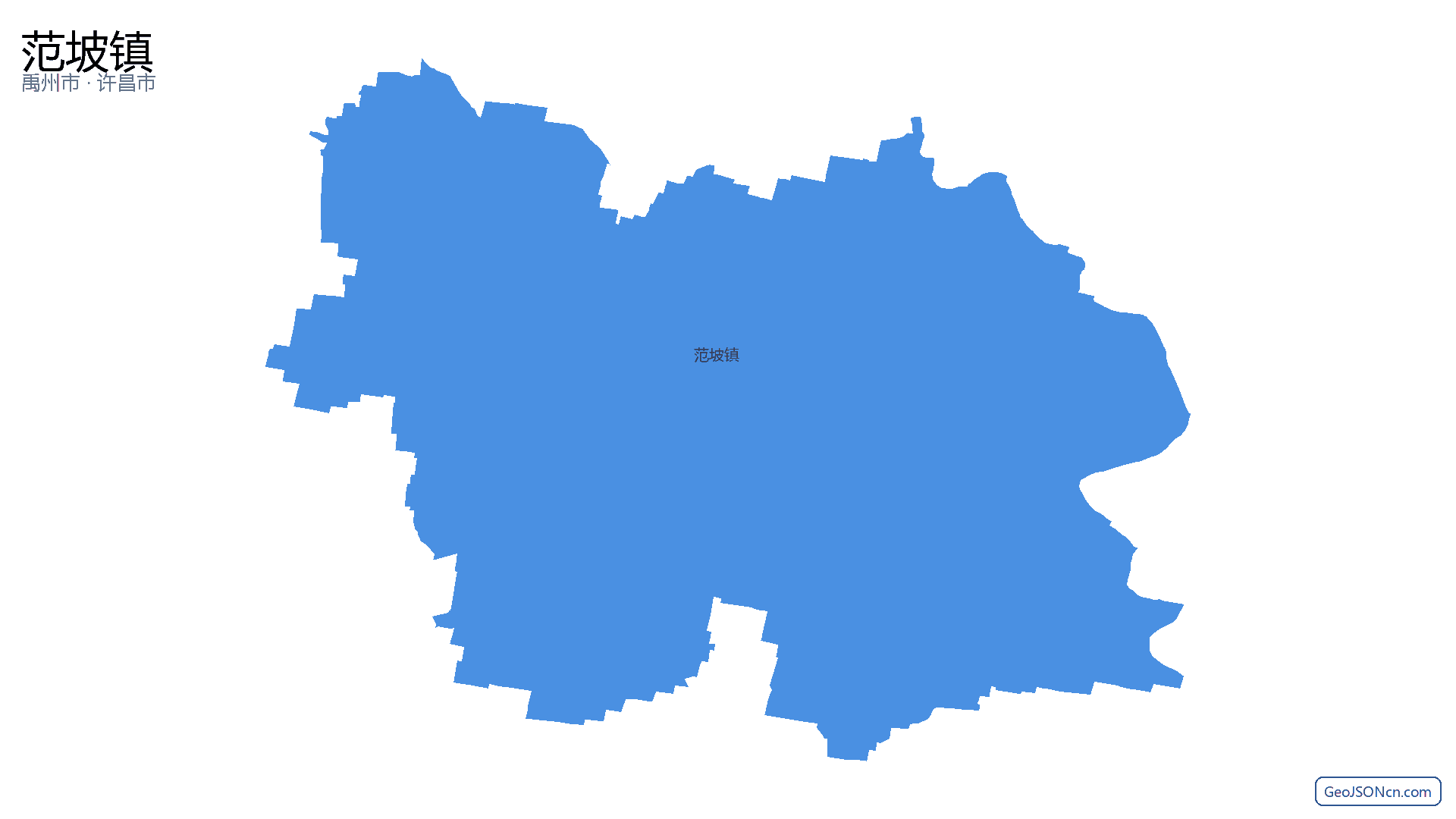 范坡镇行政区划边界地图(禹州市·许昌市),提供GeoJSON、SHP矢量边界数据下载及高清地图大图(PNG/JPG) - GeoJSONcn.com