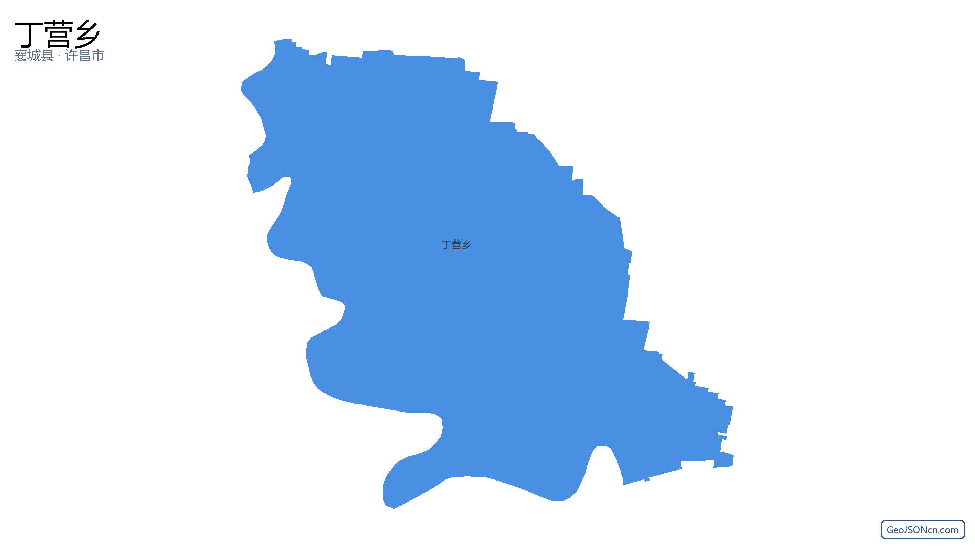 丁营乡行政区划边界地图(襄城县·许昌市),提供GeoJSON、SHP矢量边界数据下载及高清地图大图(PNG/JPG) - GeoJSONcn.com