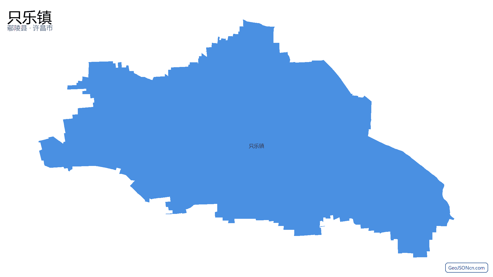 只乐镇行政区划边界地图（鄢陵县·许昌市）,提供GeoJSON、SHP矢量边界数据下载及高清地图大图(PNG/JPG) - GeoJSONcn.com