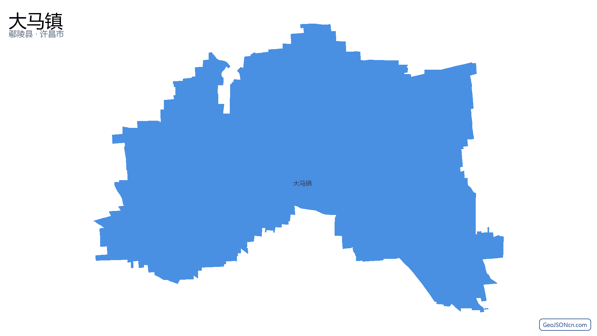 大马镇行政区划边界地图（鄢陵县·许昌市）,提供GeoJSON、SHP矢量边界数据下载及高清地图大图(PNG/JPG) - GeoJSONcn.com