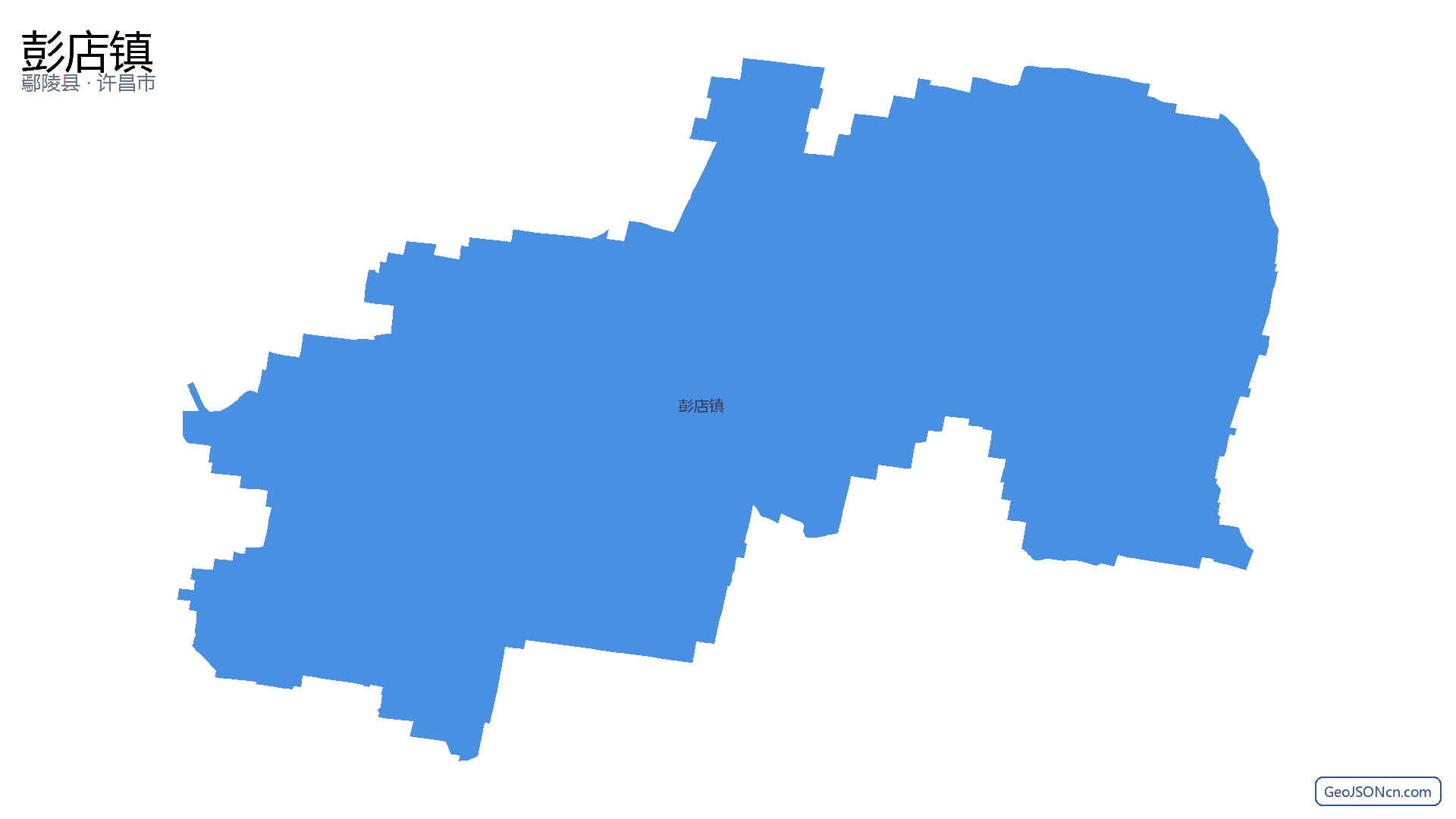 彭店镇行政区划边界地图（鄢陵县·许昌市）,提供GeoJSON、SHP矢量边界数据下载及高清地图大图(PNG/JPG) - GeoJSONcn.com