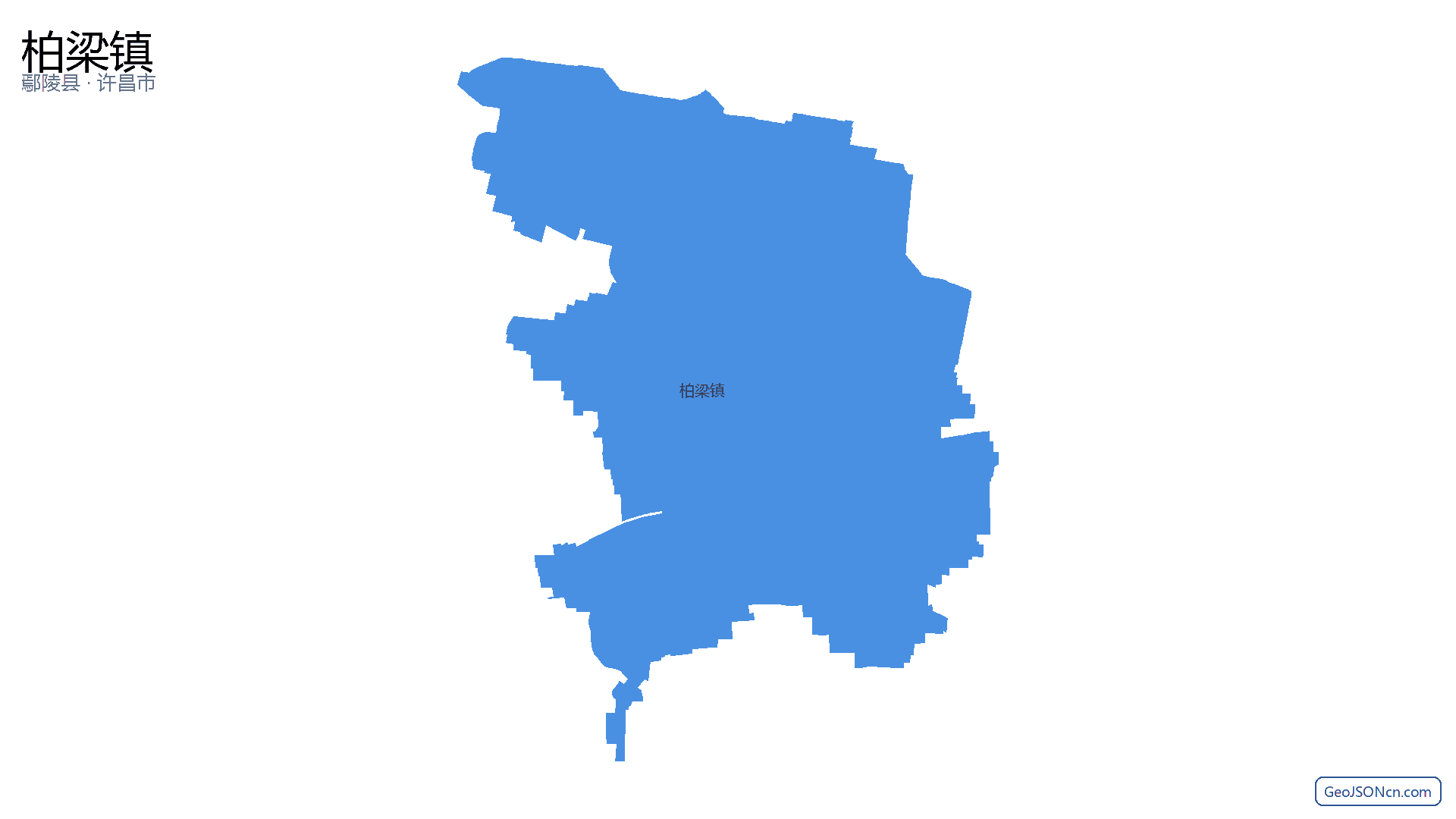 柏梁镇行政区划边界地图（鄢陵县·许昌市）,提供GeoJSON、SHP矢量边界数据下载及高清地图大图(PNG/JPG) - GeoJSONcn.com