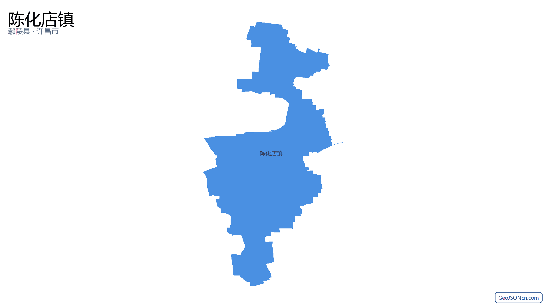 陈化店镇行政区划边界地图（鄢陵县·许昌市）,提供GeoJSON、SHP矢量边界数据下载及高清地图大图(PNG/JPG) - GeoJSONcn.com