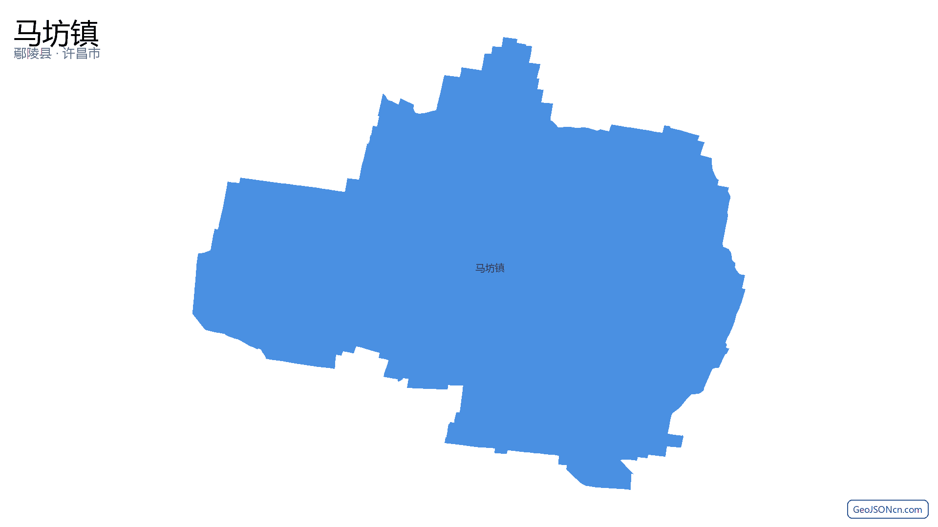 马坊镇行政区划边界地图(鄢陵县·许昌市),提供GeoJSON、SHP矢量边界数据下载及高清地图大图(PNG/JPG) - GeoJSONcn.com