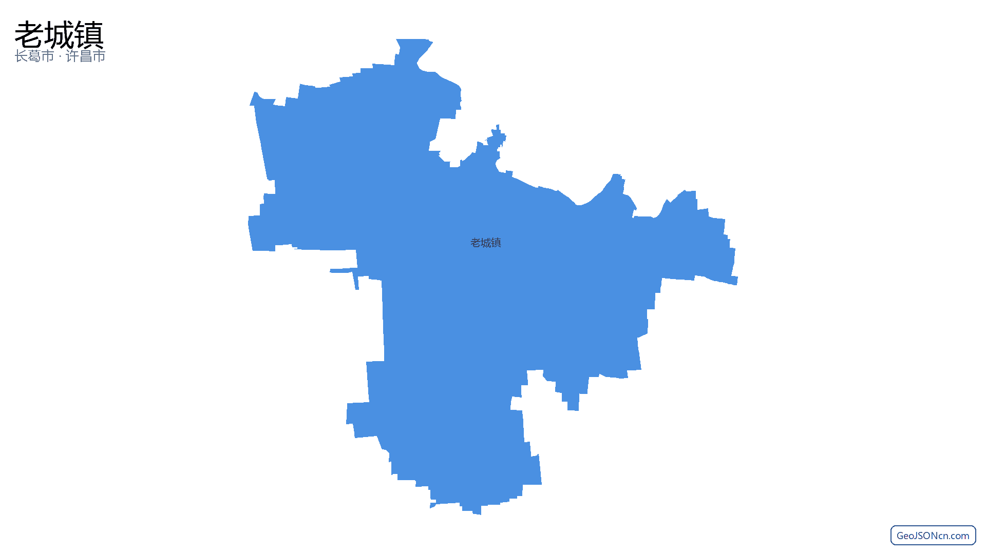老城镇行政区划边界地图（长葛市·许昌市）,提供GeoJSON、SHP矢量边界数据下载及高清地图大图(PNG/JPG) - GeoJSONcn.com
