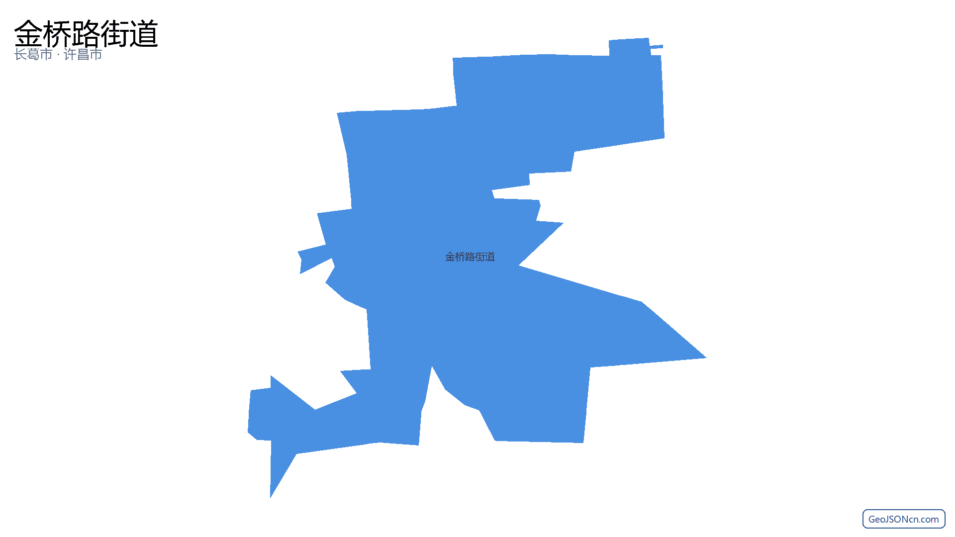 金桥路街道行政区划边界地图（长葛市·许昌市）,提供GeoJSON、SHP矢量边界数据下载及高清地图大图(PNG/JPG) - GeoJSONcn.com