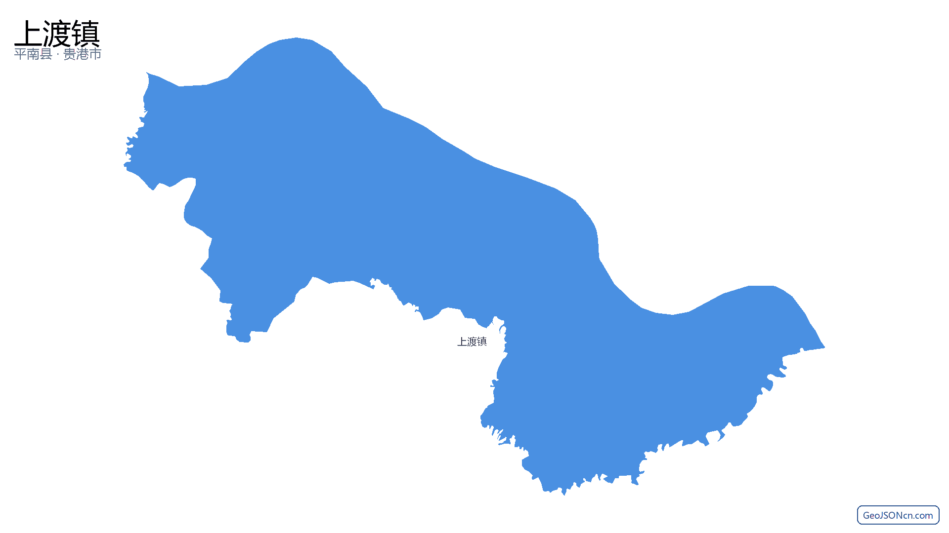 上渡镇行政区划边界地图(平南县·贵港市),提供GeoJSON、SHP矢量边界数据下载及高清地图大图(PNG/JPG) - GeoJSONcn.com