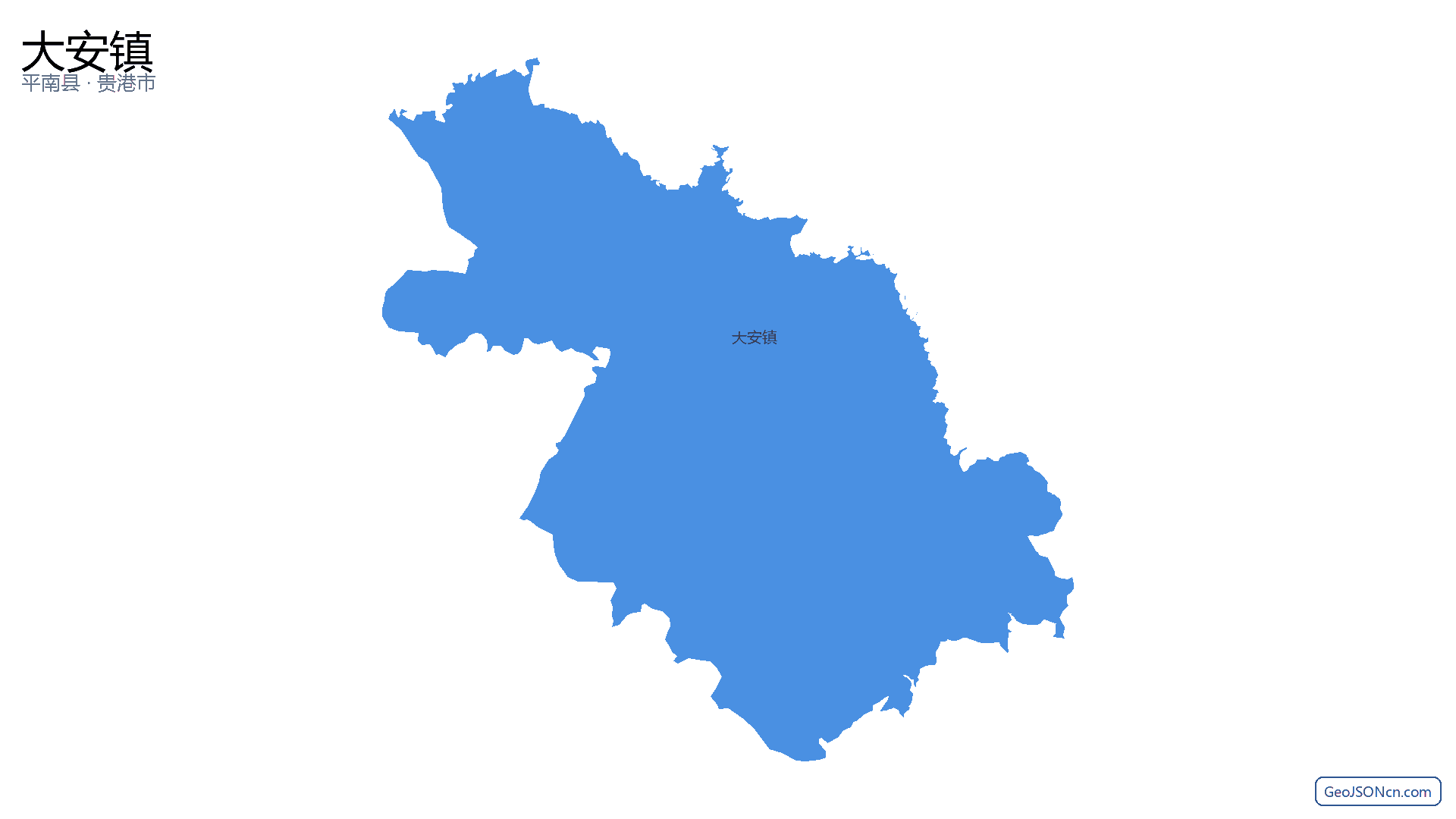 大安镇行政区划边界地图(平南县·贵港市),提供GeoJSON、SHP矢量边界数据下载及高清地图大图(PNG/JPG) - GeoJSONcn.com