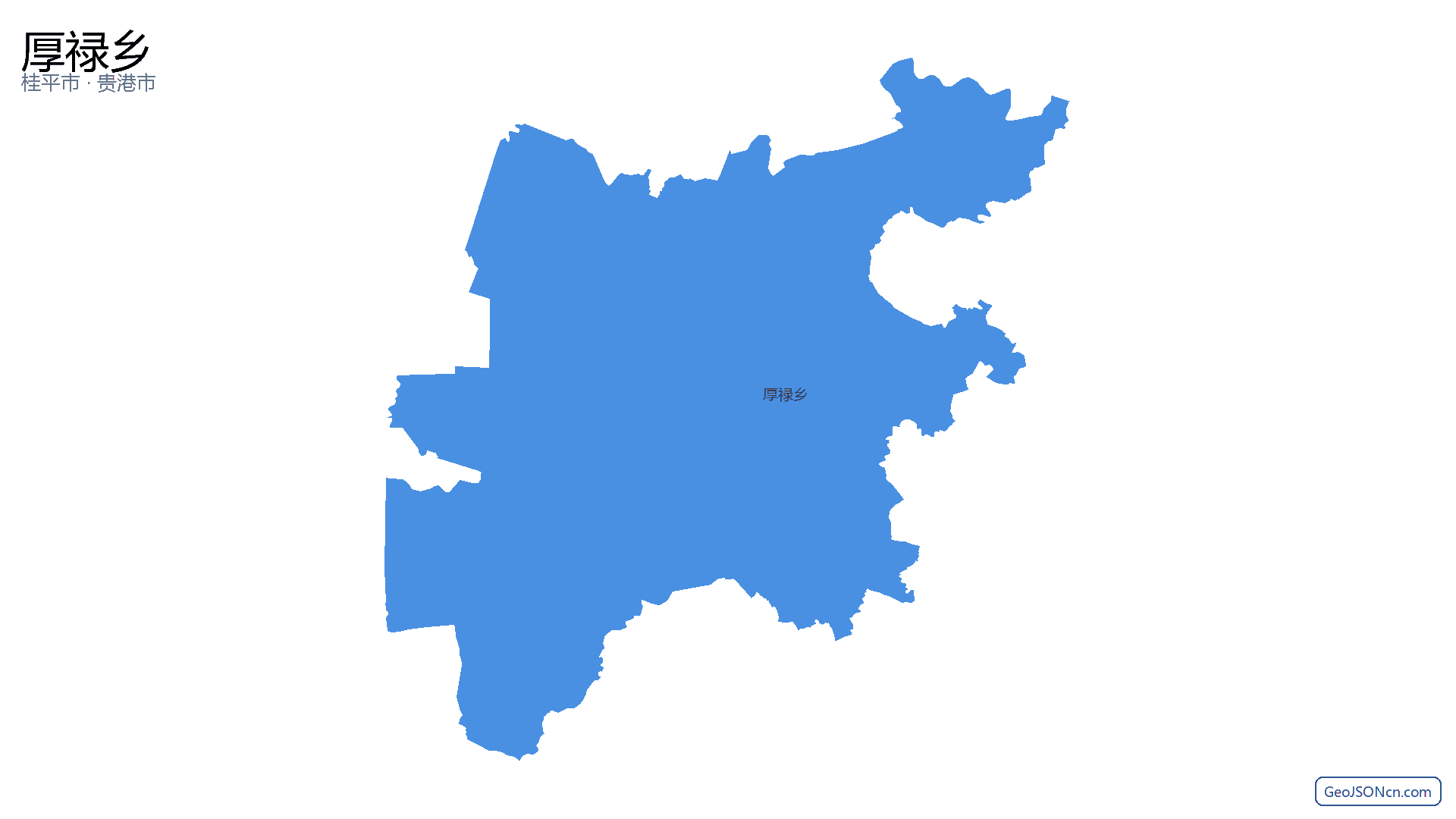 厚禄乡行政区划边界地图（桂平市·贵港市）,提供GeoJSON、SHP矢量边界数据下载及高清地图大图(PNG/JPG) - GeoJSONcn.com
