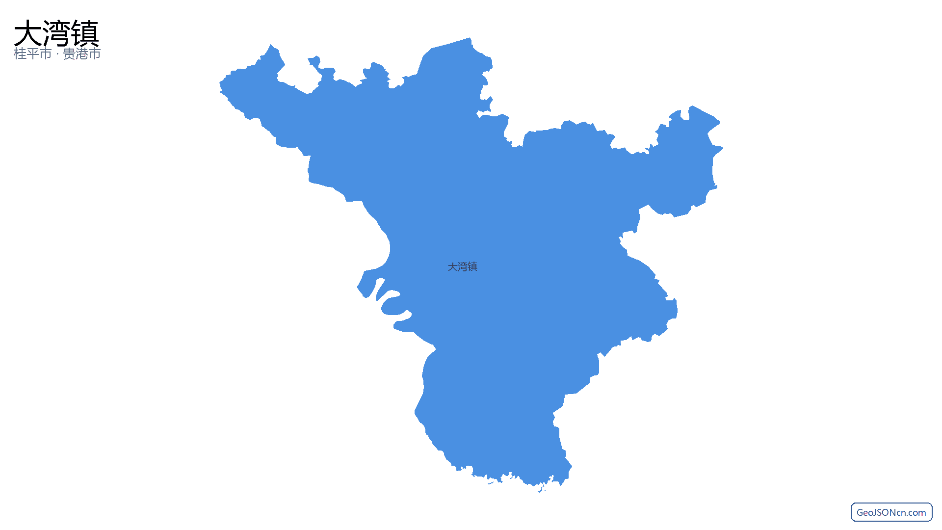 大湾镇行政区划边界地图(桂平市·贵港市),提供GeoJSON、SHP矢量边界数据下载及高清地图大图(PNG/JPG) - GeoJSONcn.com
