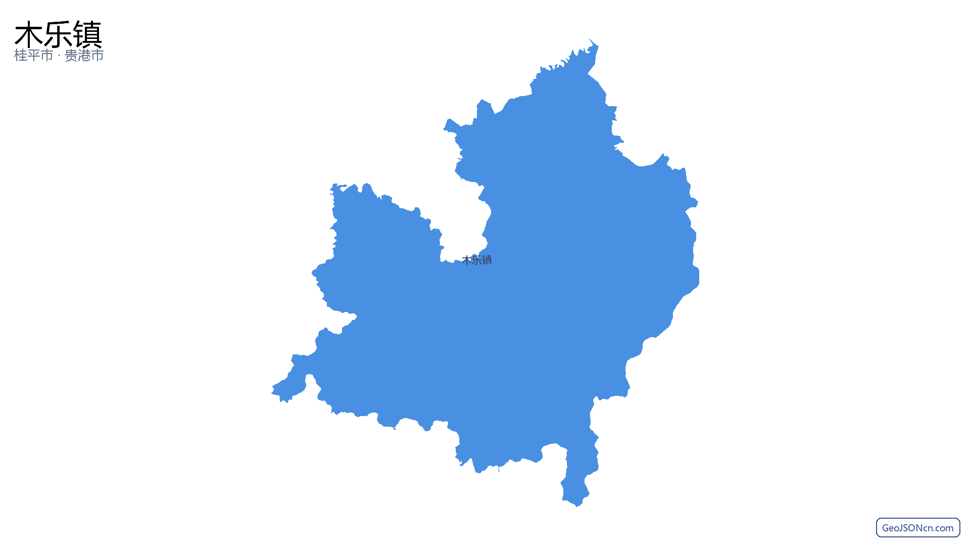 木乐镇行政区划边界地图（桂平市·贵港市）,提供GeoJSON、SHP矢量边界数据下载及高清地图大图(PNG/JPG) - GeoJSONcn.com