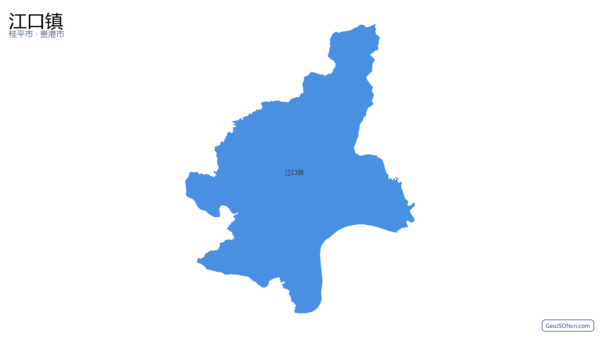 江口镇行政区划边界地图（桂平市·贵港市）,提供GeoJSON、SHP矢量边界数据下载及高清地图大图(PNG/JPG) - GeoJSONcn.com