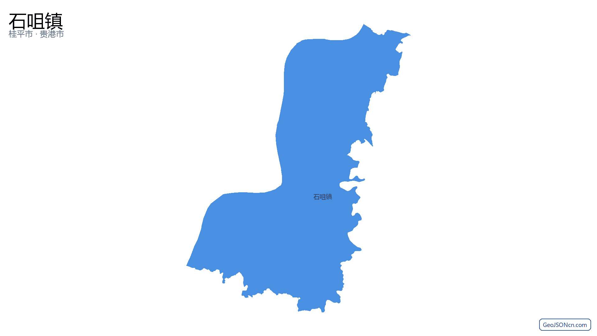 石咀镇行政区划边界地图(桂平市·贵港市),提供GeoJSON、SHP矢量边界数据下载及高清地图大图(PNG/JPG) - GeoJSONcn.com