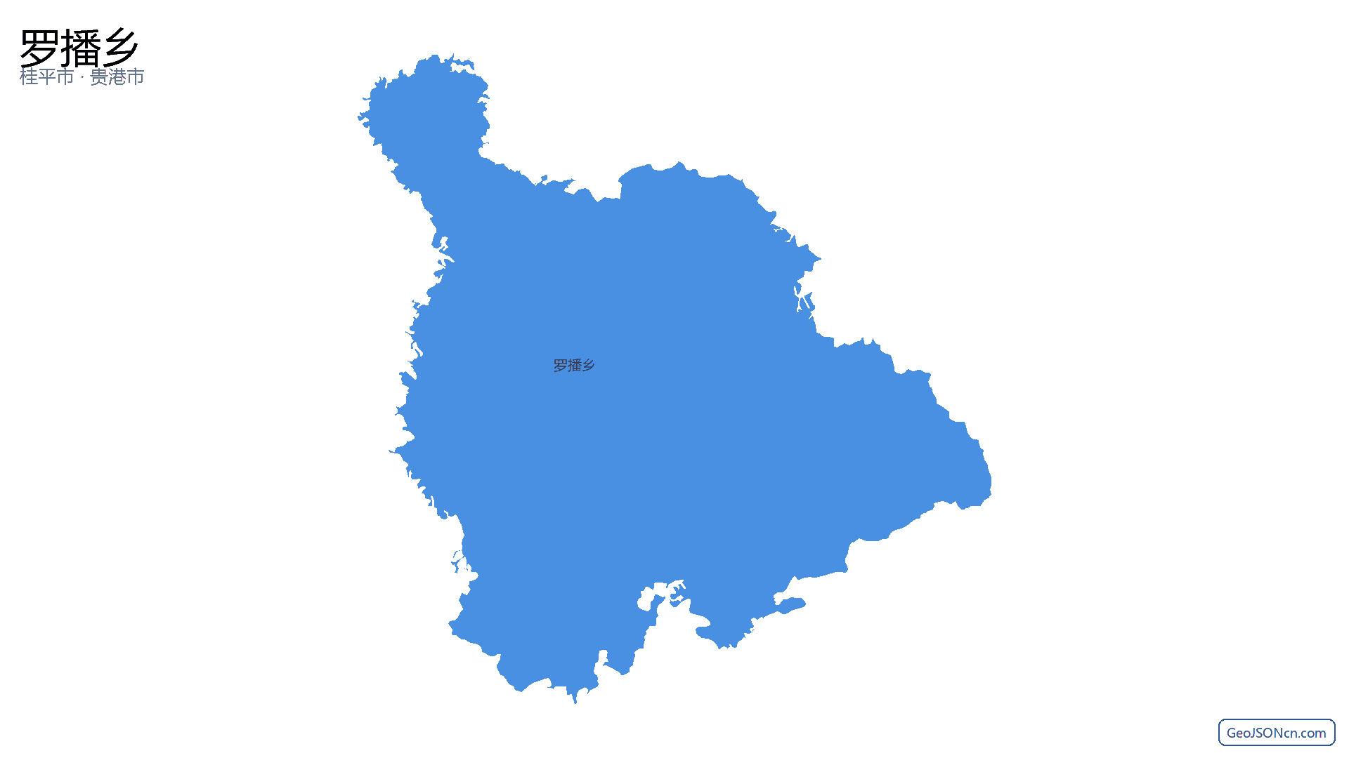 罗播乡行政区划边界地图（桂平市·贵港市）,提供GeoJSON、SHP矢量边界数据下载及高清地图大图(PNG/JPG) - GeoJSONcn.com