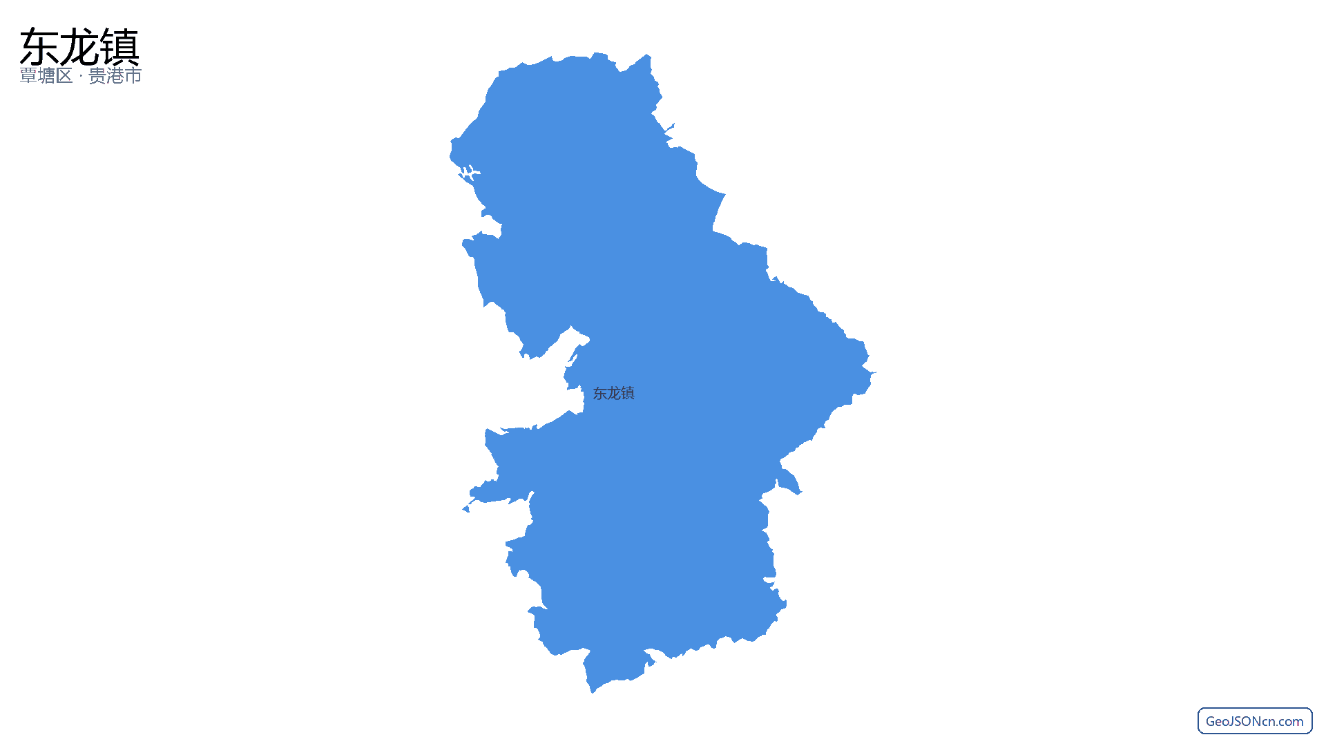 东龙镇行政区划边界地图（覃塘区·贵港市）,提供GeoJSON、SHP矢量边界数据下载及高清地图大图(PNG/JPG) - GeoJSONcn.com