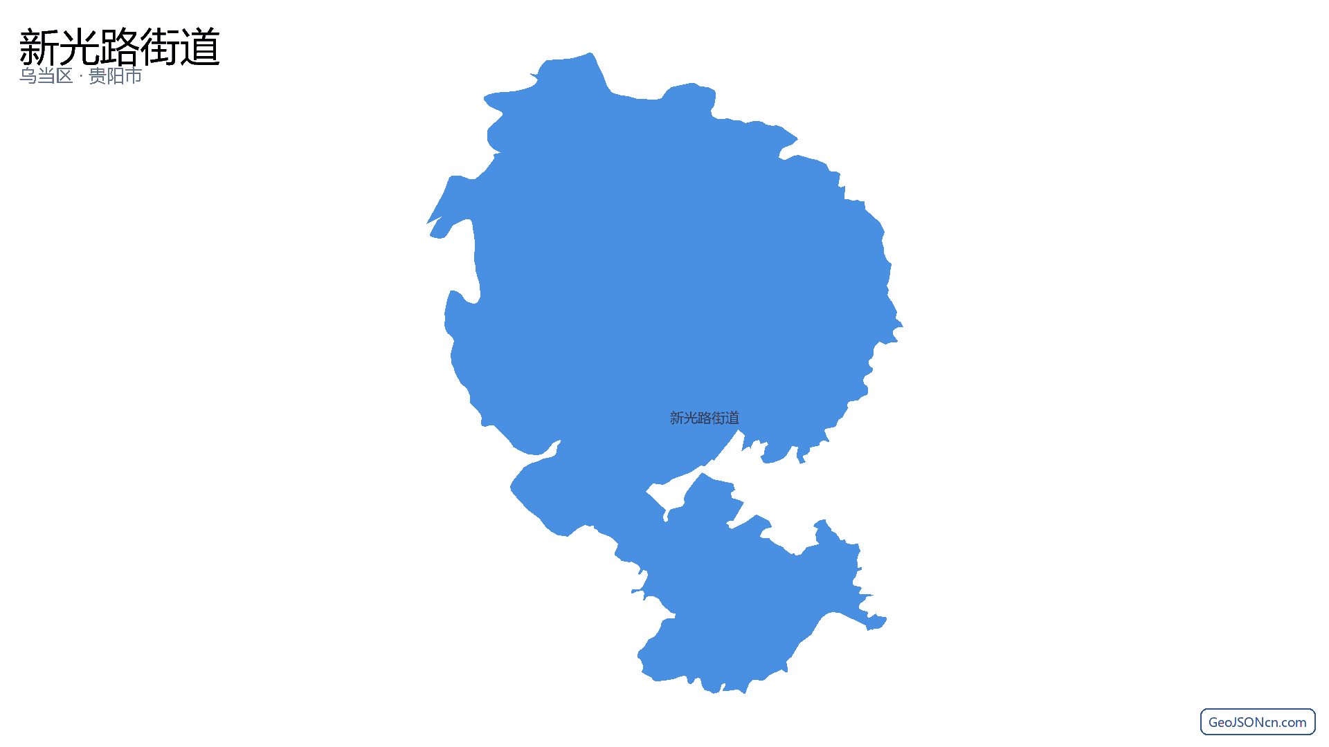 新光路街道行政区划边界地图（乌当区·贵阳市）,提供GeoJSON、SHP矢量边界数据下载及高清地图大图(PNG/JPG) - GeoJSONcn.com
