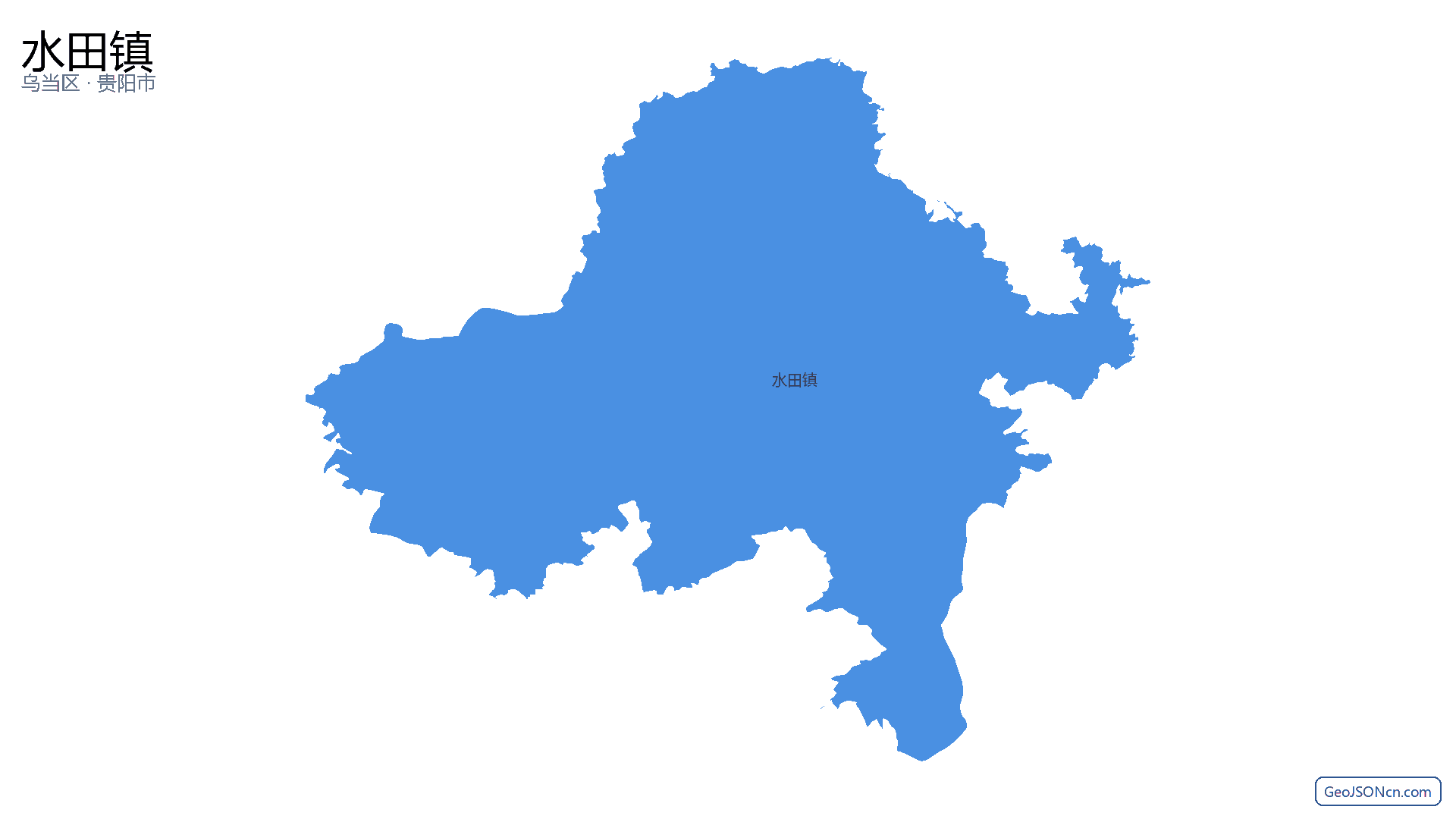 水田镇行政区划边界地图（乌当区·贵阳市）,提供GeoJSON、SHP矢量边界数据下载及高清地图大图(PNG/JPG) - GeoJSONcn.com