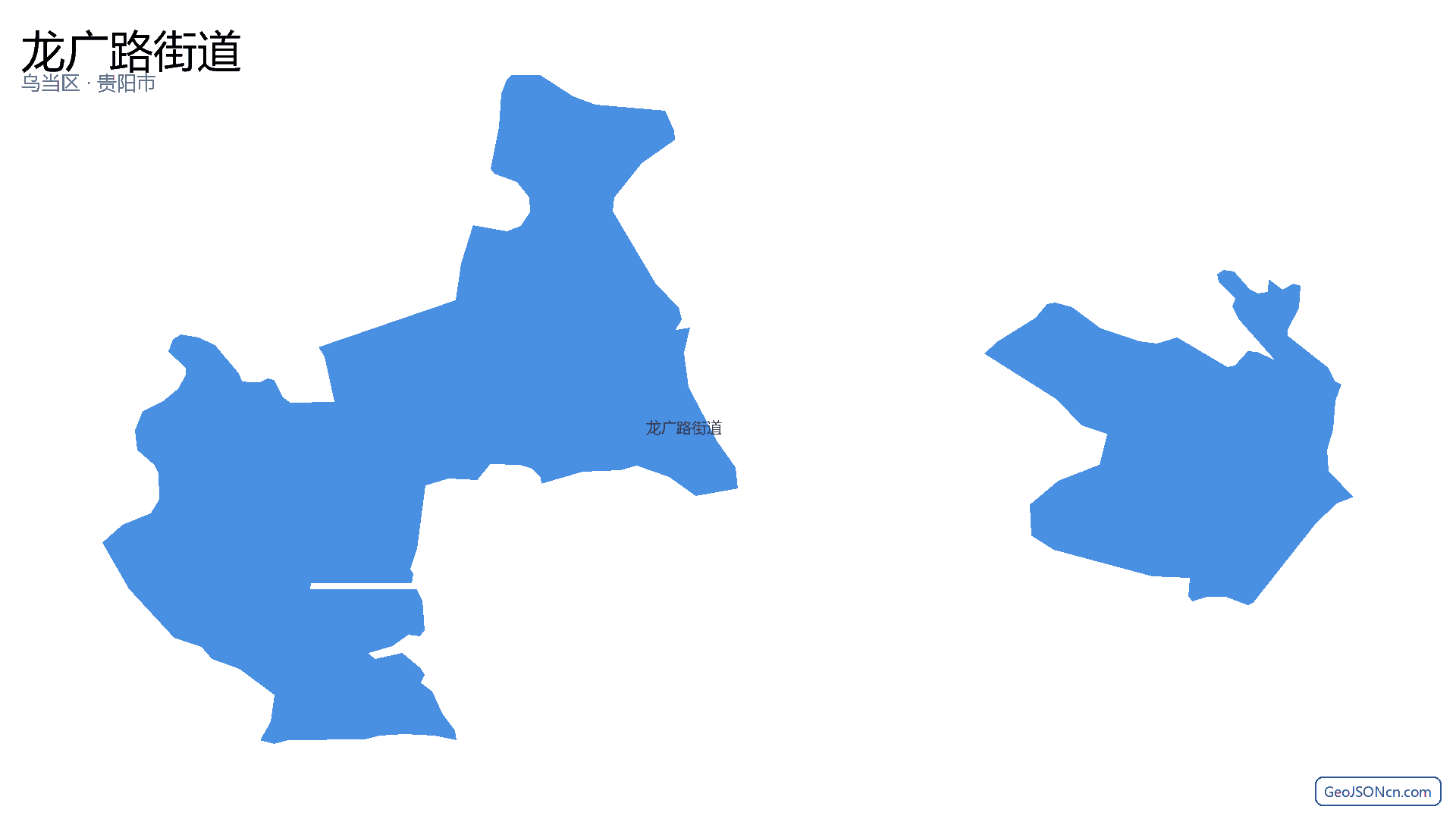 龙广路街道行政区划边界地图（乌当区·贵阳市）,提供GeoJSON、SHP矢量边界数据下载及高清地图大图(PNG/JPG) - GeoJSONcn.com
