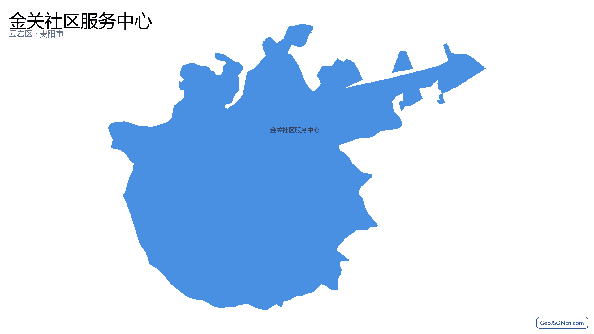 金关社区服务中心行政区划边界地图（云岩区·贵阳市）,提供GeoJSON、SHP矢量边界数据下载及高清地图大图(PNG/JPG) - GeoJSONcn.com