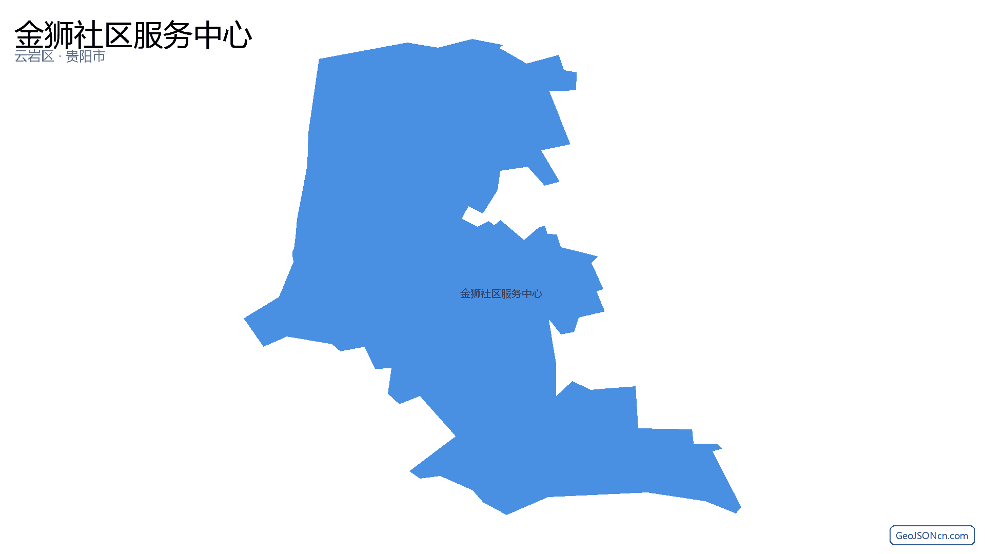 金狮社区服务中心行政区划边界地图（云岩区·贵阳市）,提供GeoJSON、SHP矢量边界数据下载及高清地图大图(PNG/JPG) - GeoJSONcn.com