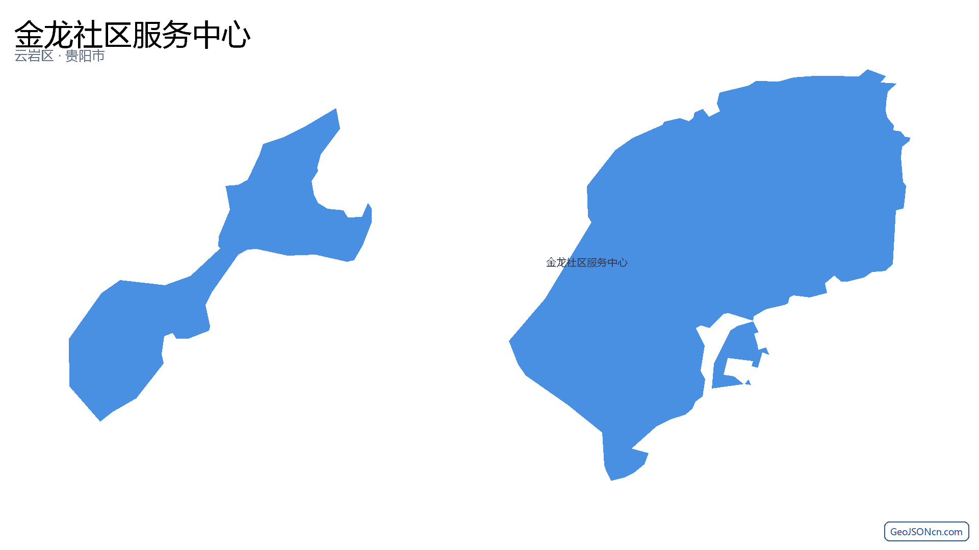 金龙社区服务中心行政区划边界地图（云岩区·贵阳市）,提供GeoJSON、SHP矢量边界数据下载及高清地图大图(PNG/JPG) - GeoJSONcn.com
