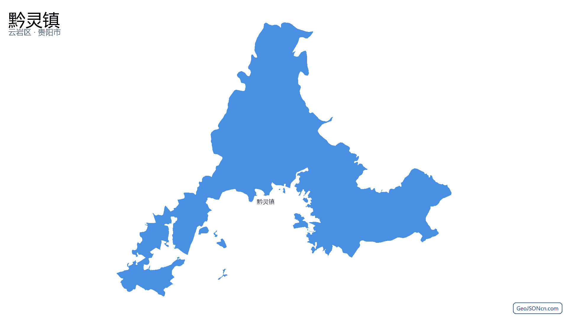 黔灵镇行政区划边界地图（云岩区·贵阳市）,提供GeoJSON、SHP矢量边界数据下载及高清地图大图(PNG/JPG) - GeoJSONcn.com