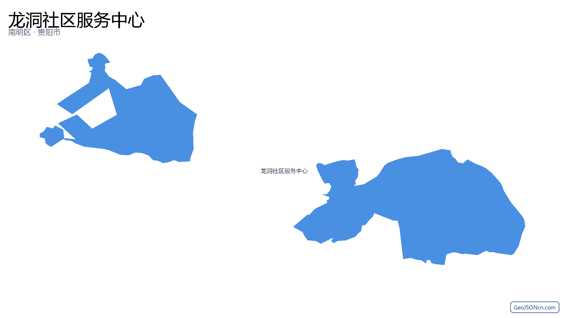龙洞社区服务中心行政区划边界地图（南明区·贵阳市）,提供GeoJSON、SHP矢量边界数据下载及高清地图大图(PNG/JPG) - GeoJSONcn.com