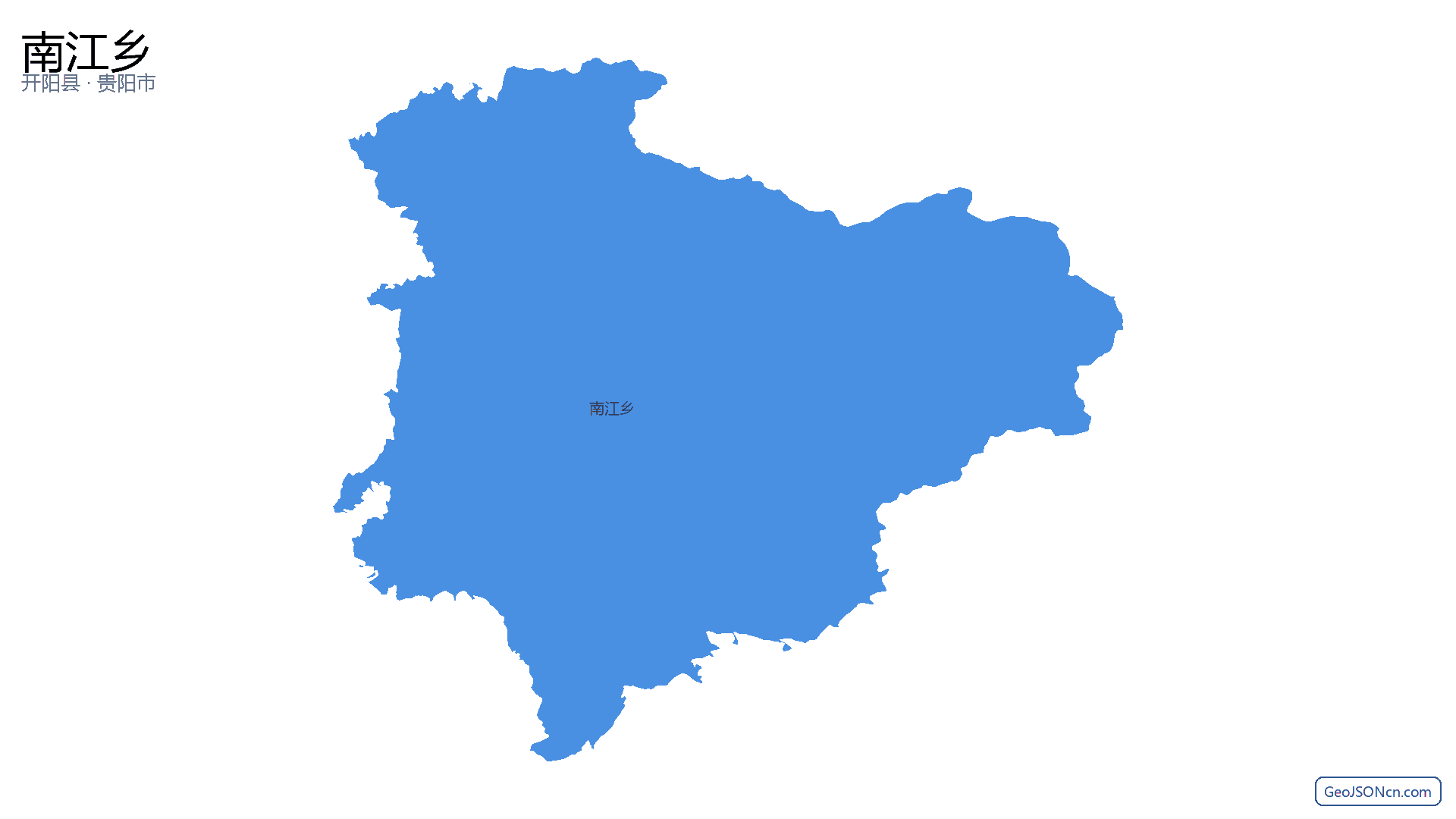 南江乡行政区划边界地图（开阳县·贵阳市）,提供GeoJSON、SHP矢量边界数据下载及高清地图大图(PNG/JPG) - GeoJSONcn.com
