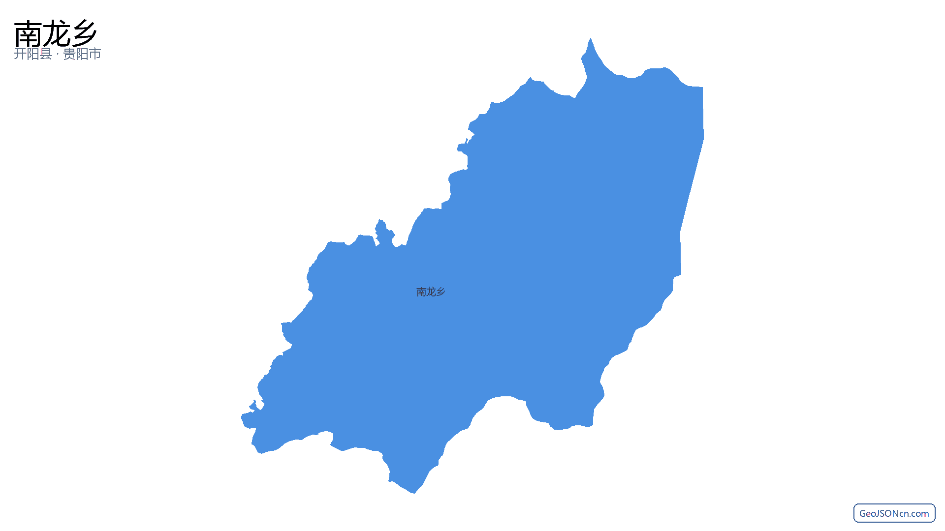 南龙乡行政区划边界地图（开阳县·贵阳市）,提供GeoJSON、SHP矢量边界数据下载及高清地图大图(PNG/JPG) - GeoJSONcn.com