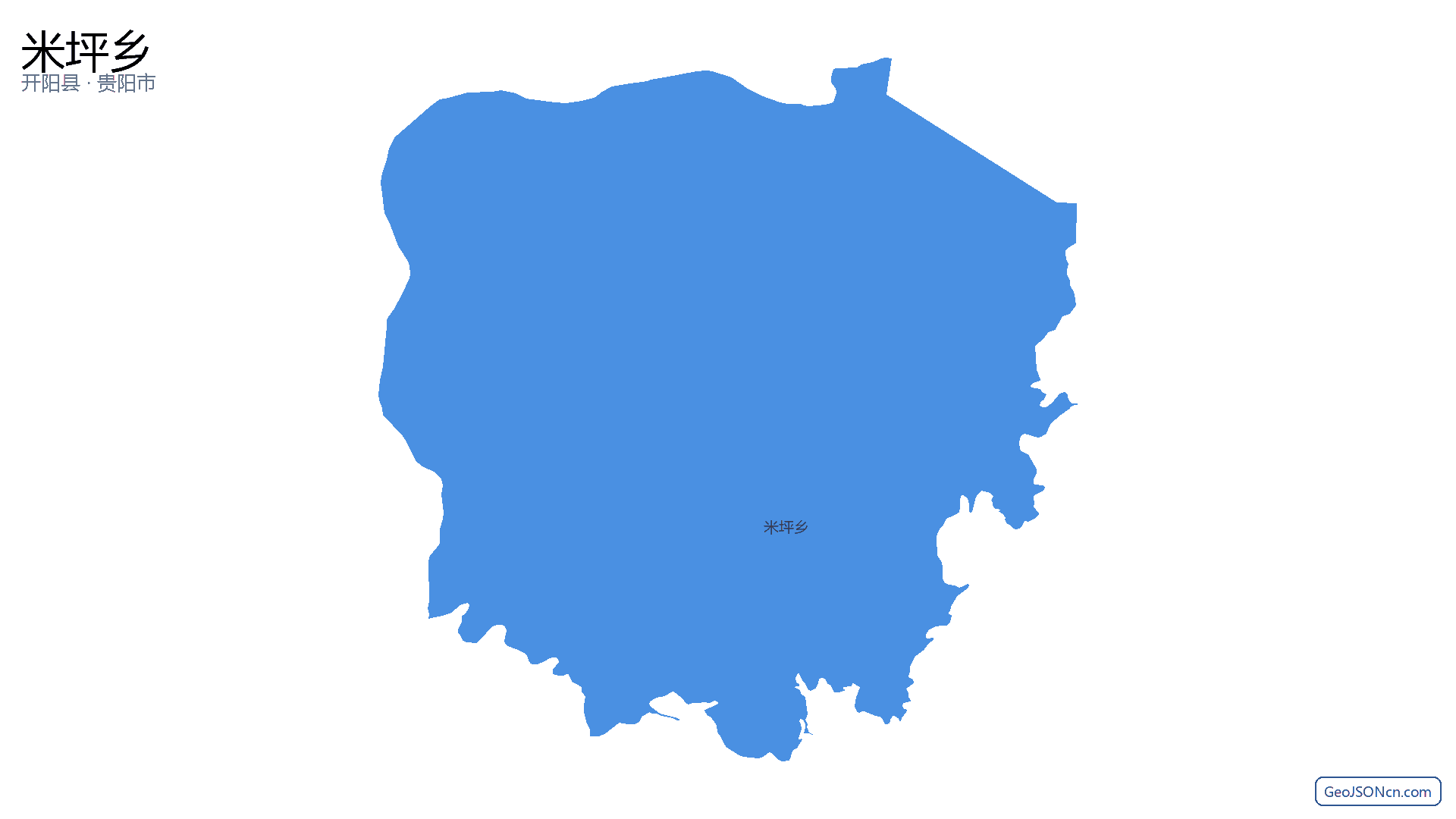 米坪乡行政区划边界地图（开阳县·贵阳市）,提供GeoJSON、SHP矢量边界数据下载及高清地图大图(PNG/JPG) - GeoJSONcn.com