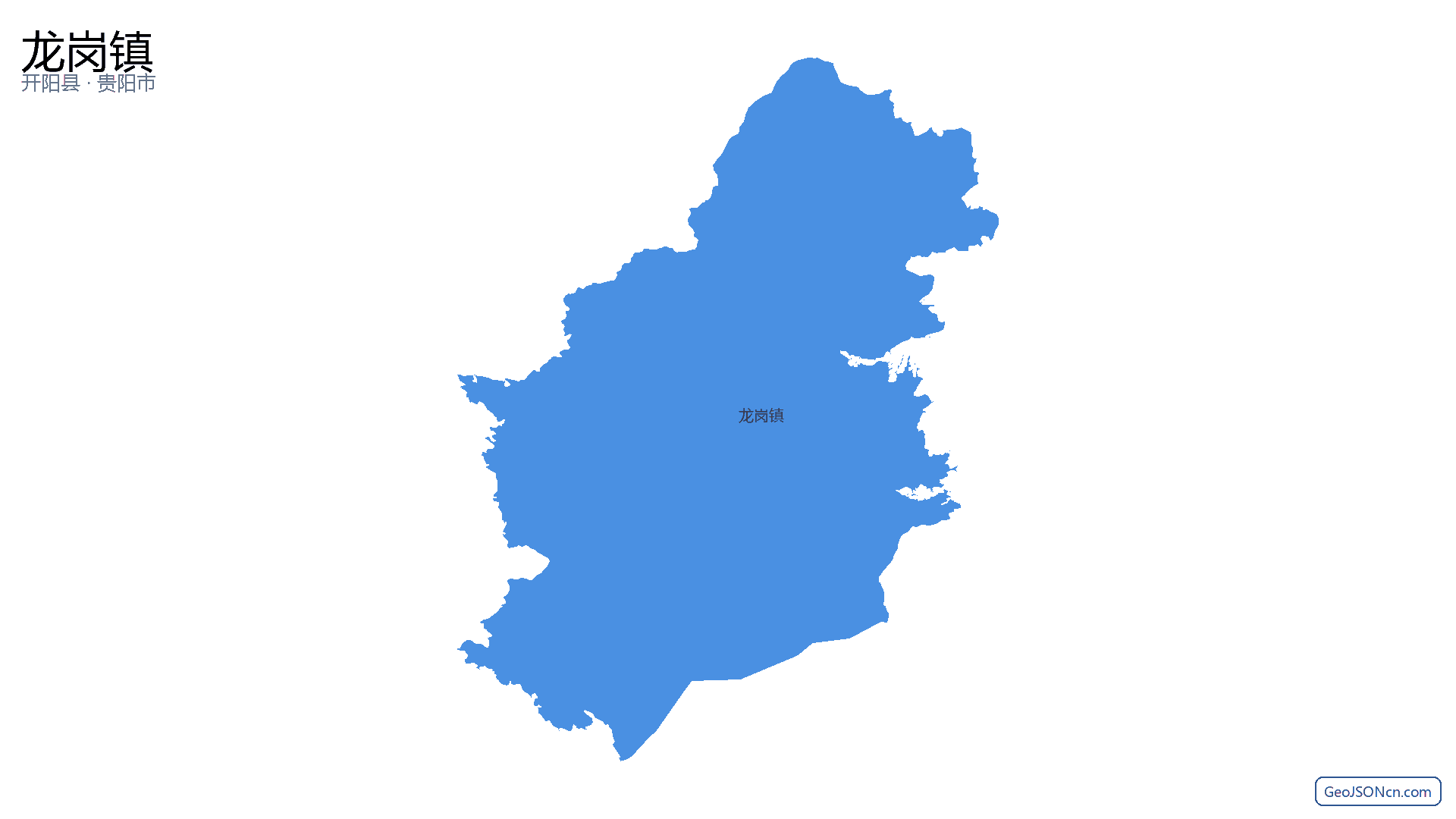龙岗镇行政区划边界地图（开阳县·贵阳市）,提供GeoJSON、SHP矢量边界数据下载及高清地图大图(PNG/JPG) - GeoJSONcn.com