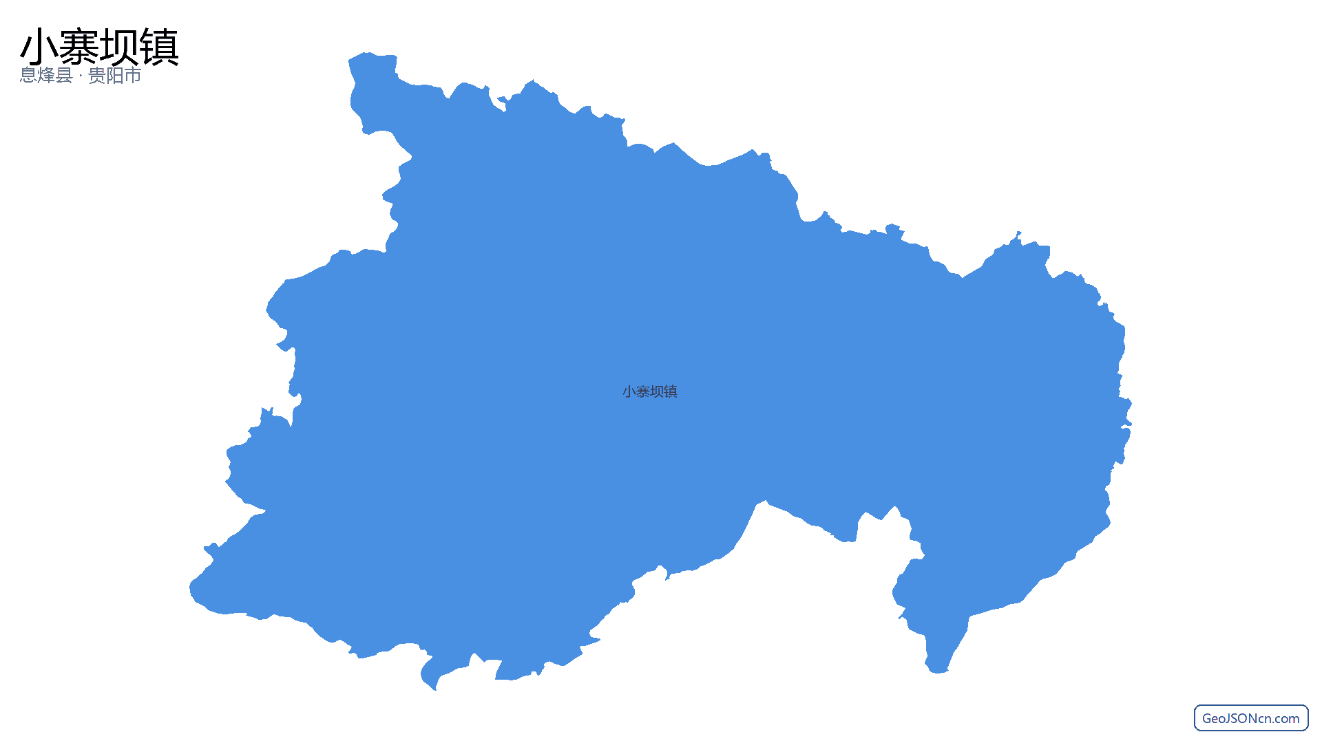 小寨坝镇行政区划边界地图（息烽县·贵阳市）,提供GeoJSON、SHP矢量边界数据下载及高清地图大图(PNG/JPG) - GeoJSONcn.com