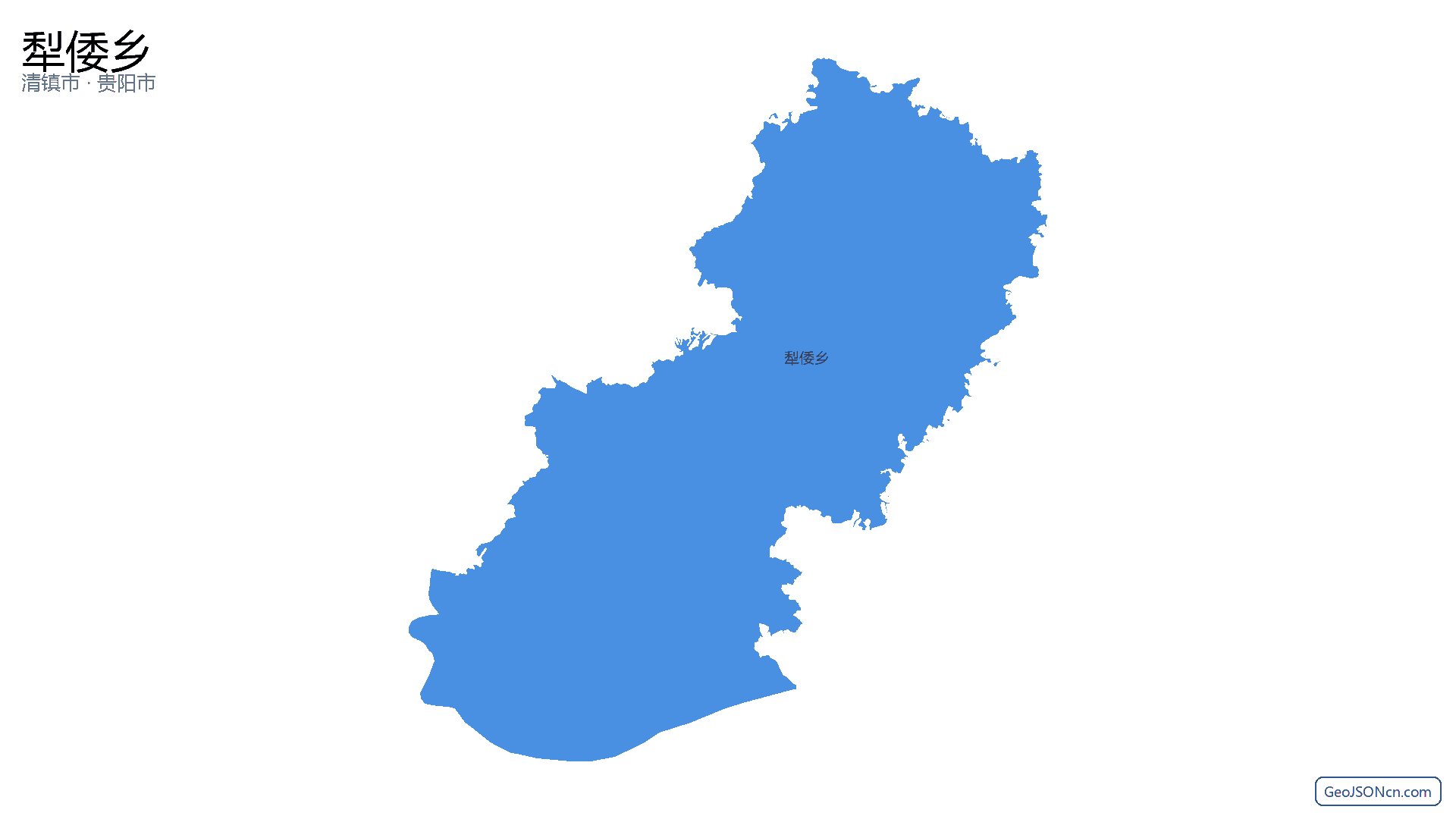 犁倭乡行政区划边界地图（清镇市·贵阳市）,提供GeoJSON、SHP矢量边界数据下载及高清地图大图(PNG/JPG) - GeoJSONcn.com